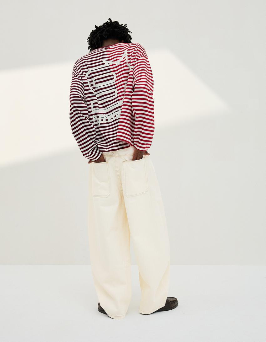 Jean barrel fit-Écru