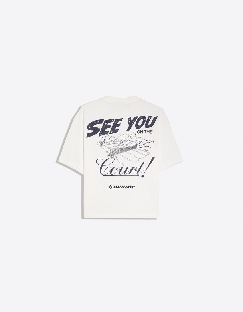 DUNLOP boxy fit T-shirt-White