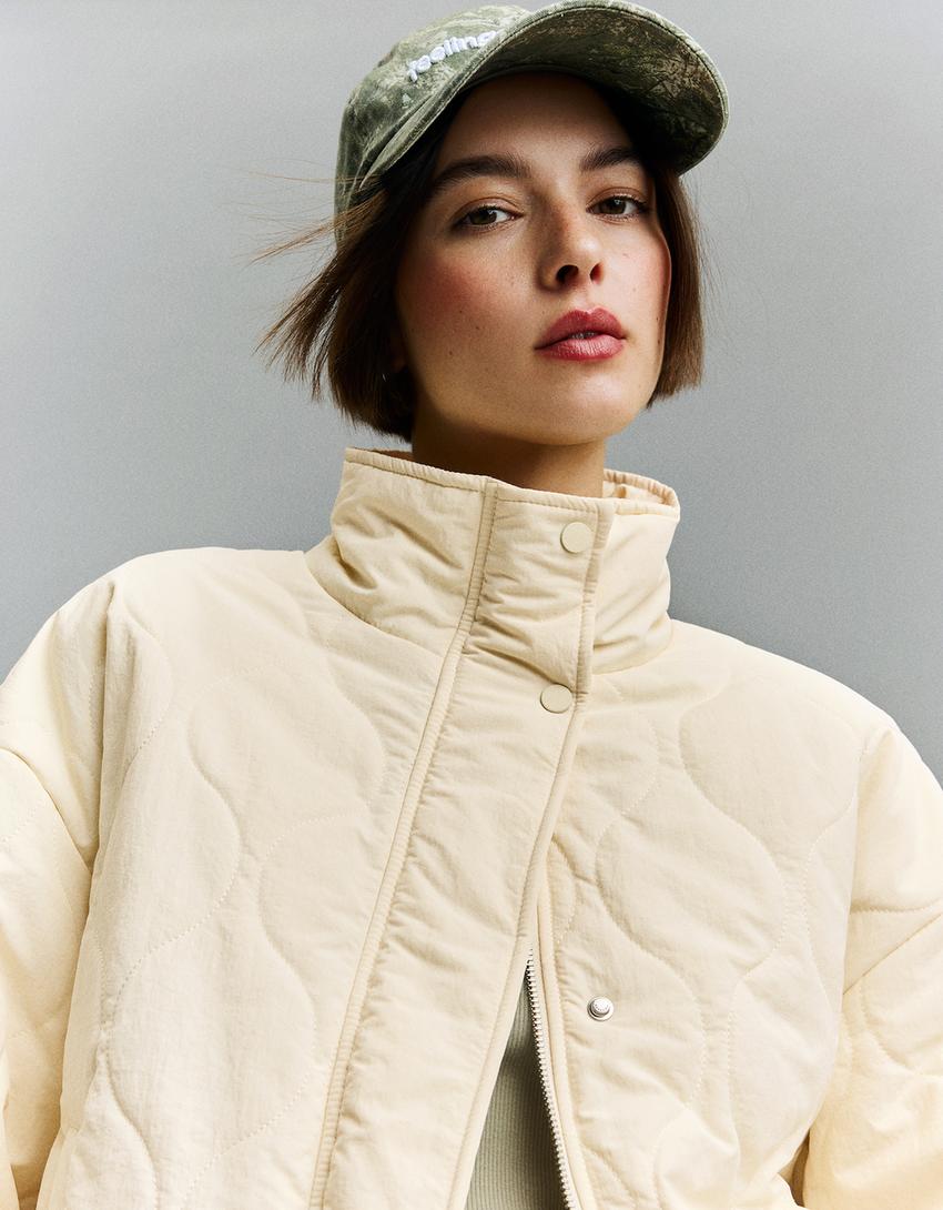 Puffer jacket-Cream