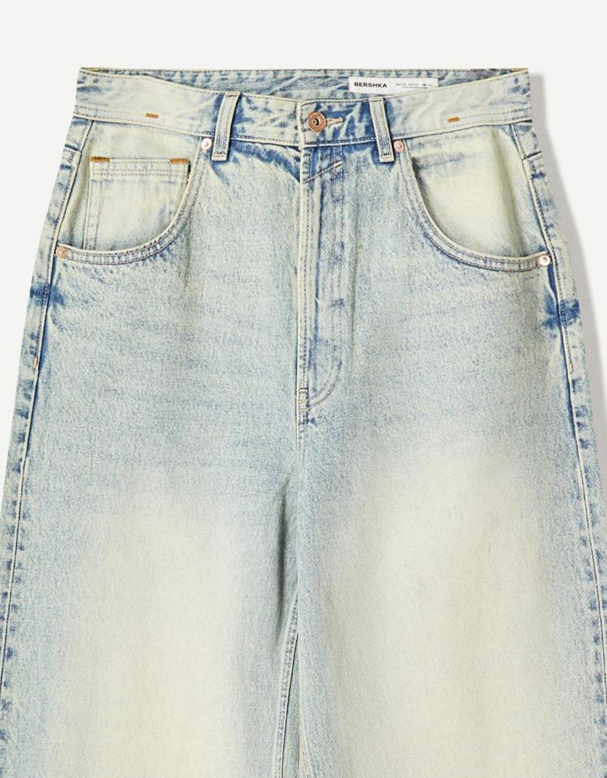 Super Baggy Jeans-Ausgewaschenes Blau-2