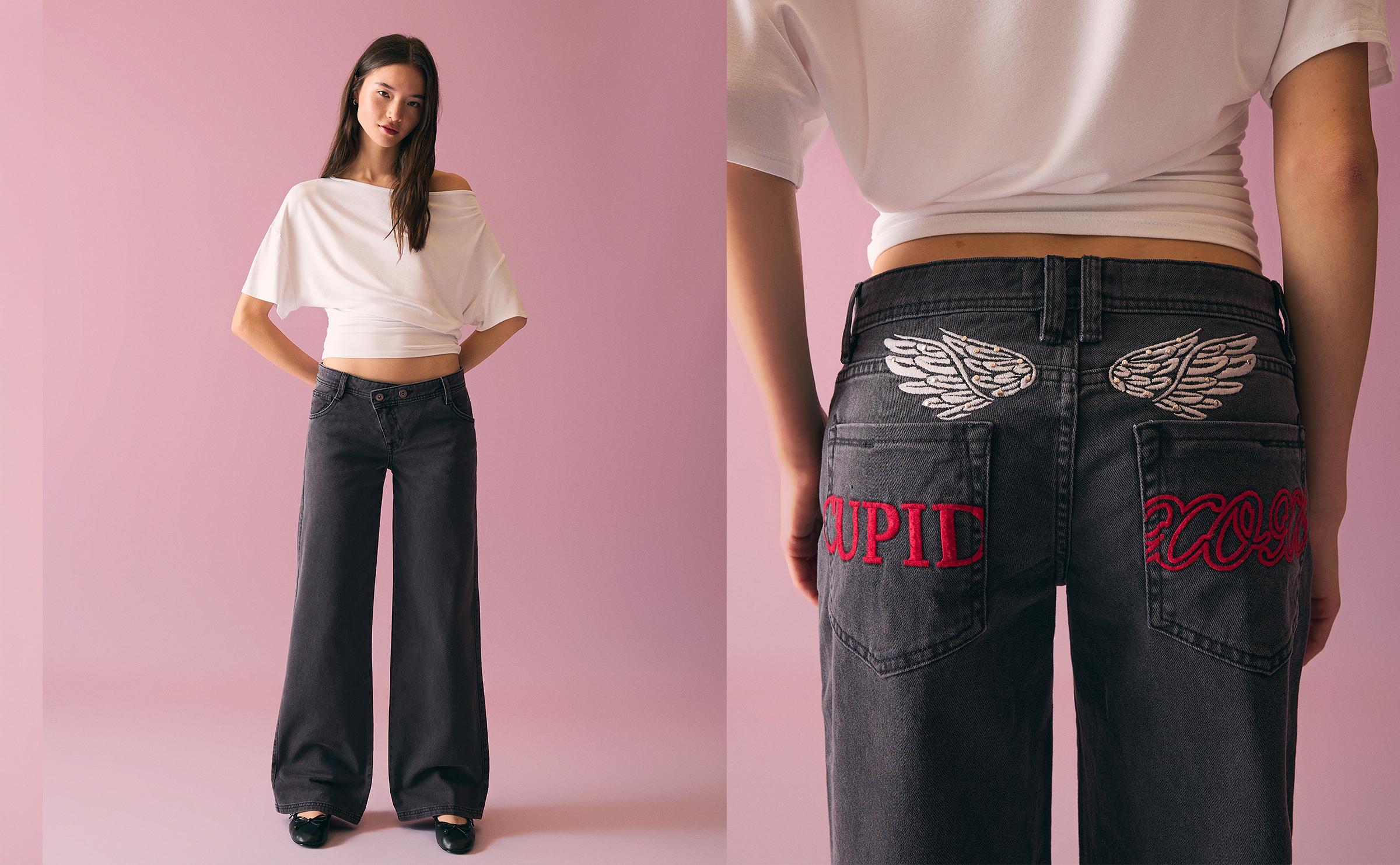 İşlemeli fitilli kumaş pantolon - Görsel 15