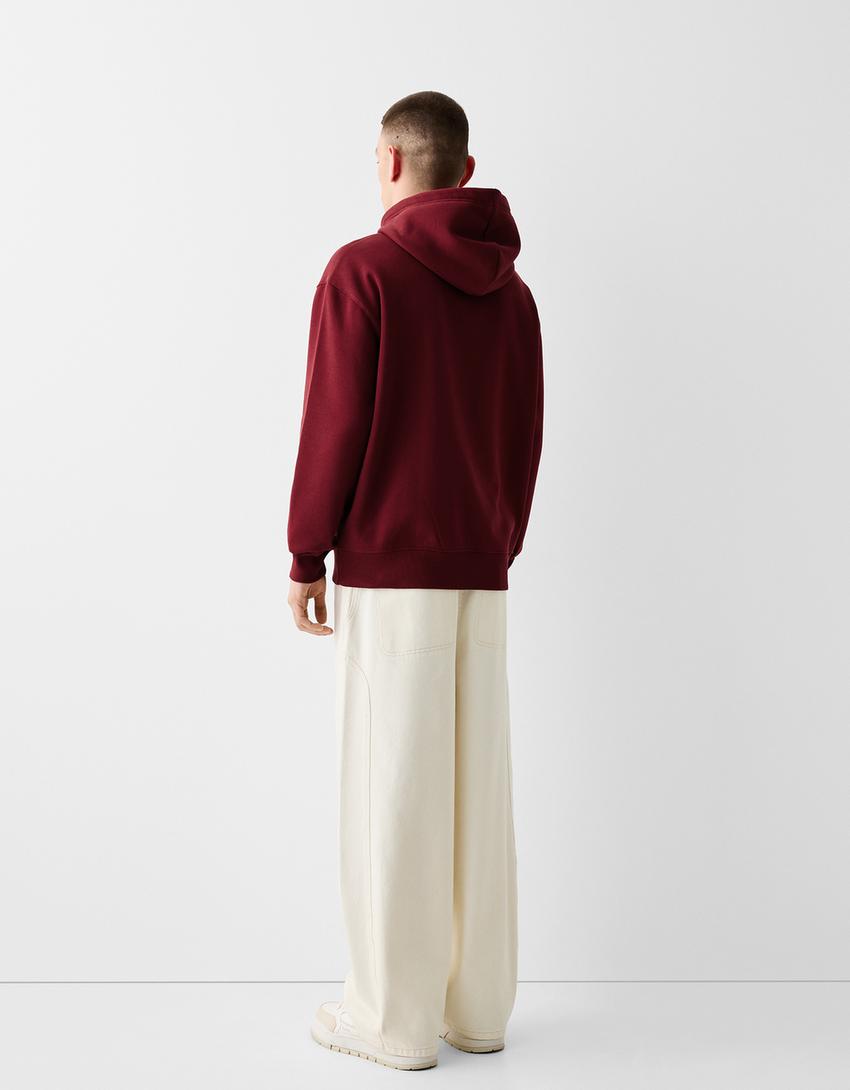 Sudadera capucha-Granate-1