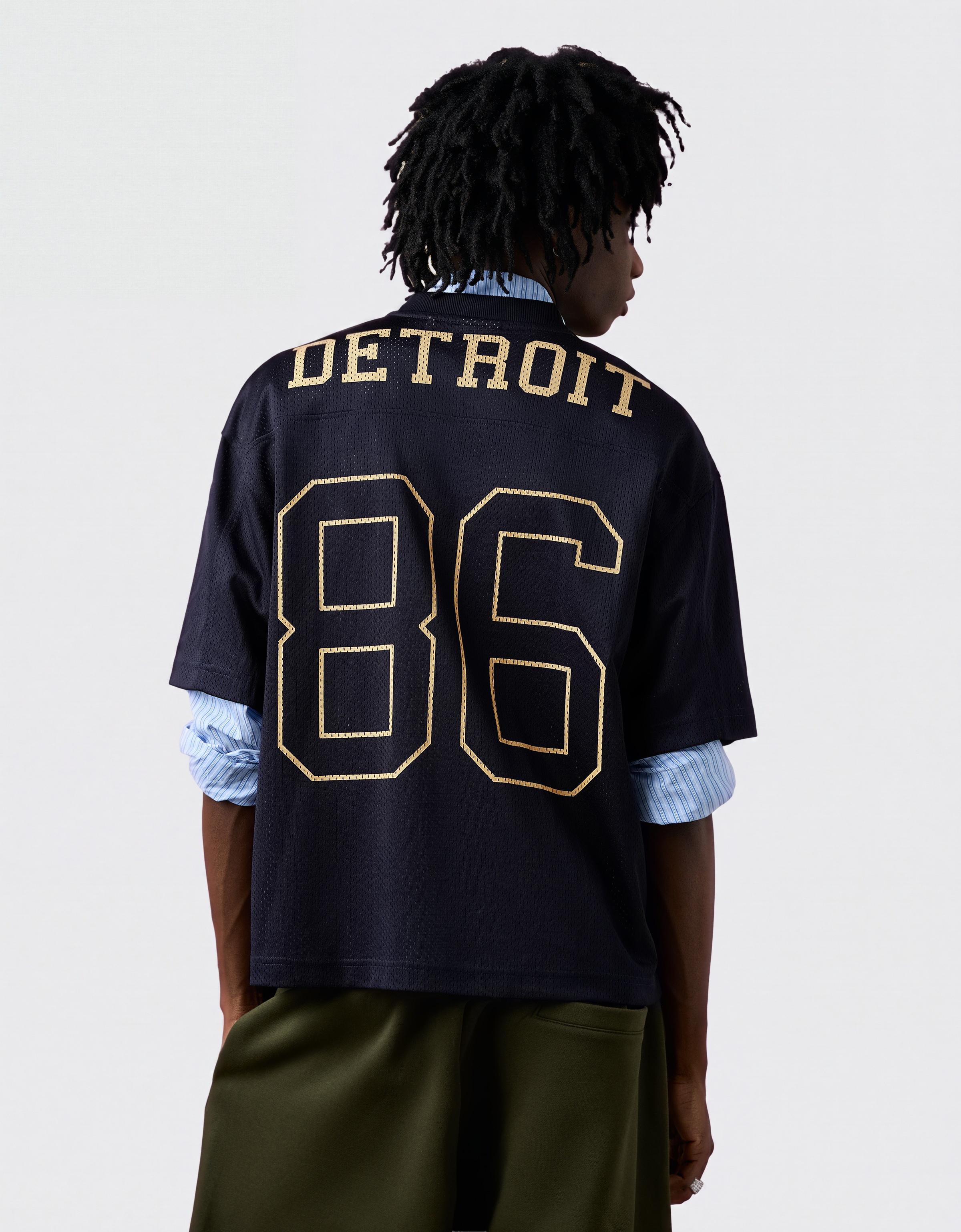 Mesh print T-shirt — Navy