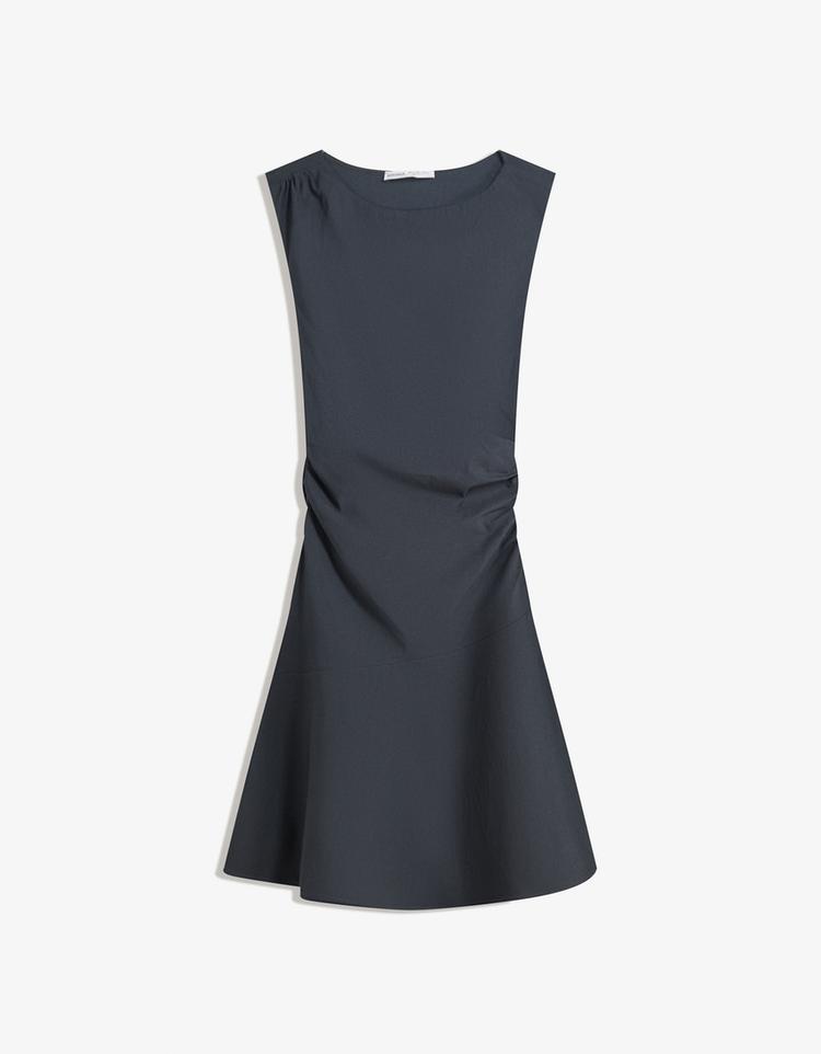 Flounce bengaline mini dress