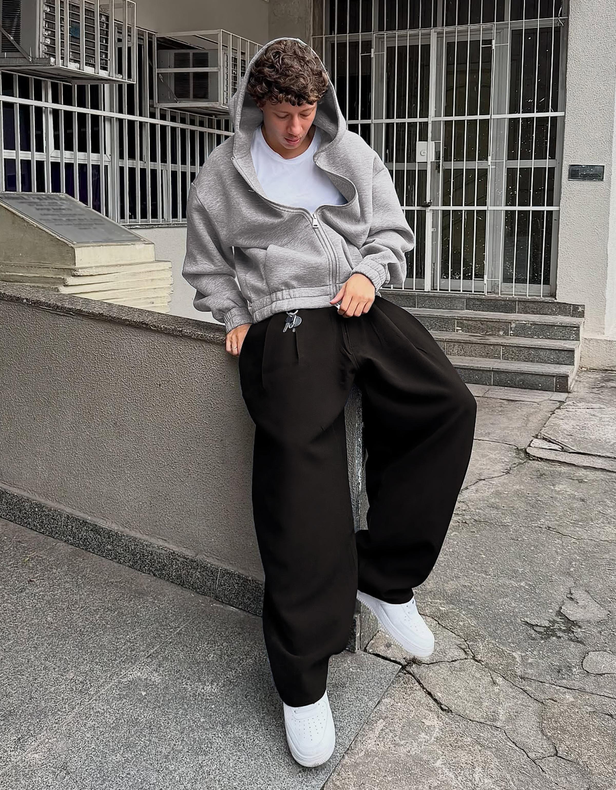 Piliseli superbaggy jogger fit pantolon - Görsel 96