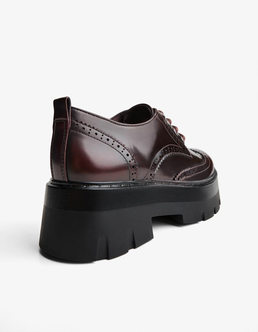 Grube buty blucher-Brązowy-1