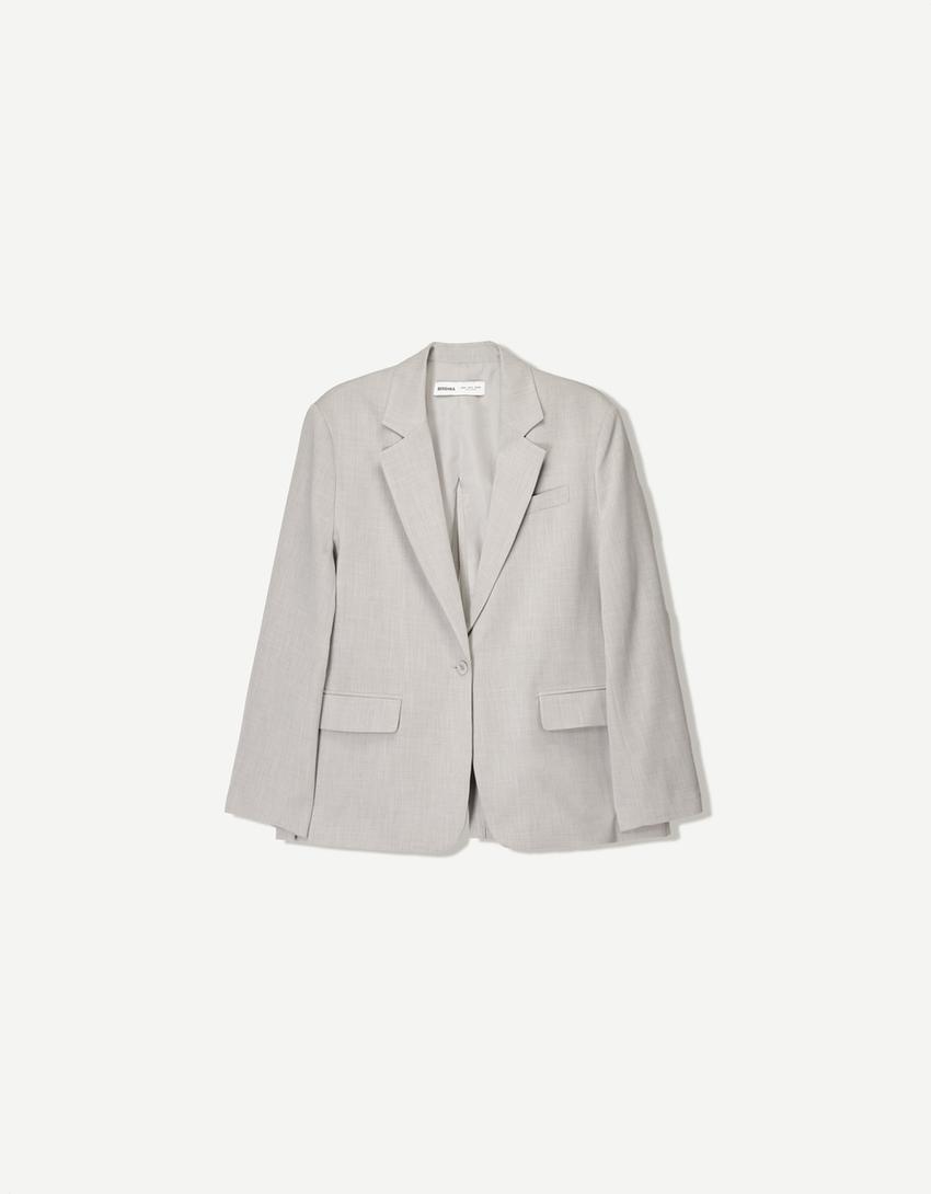 Blazer lanières dos-Gris-3
