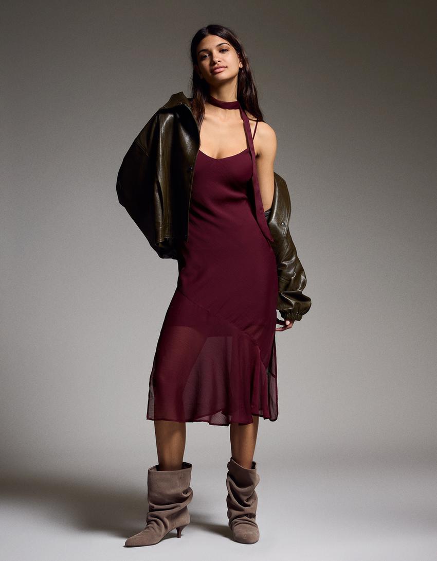 sachin and babi light blue dress How To Wear A Chiffon Scarf With A Dress