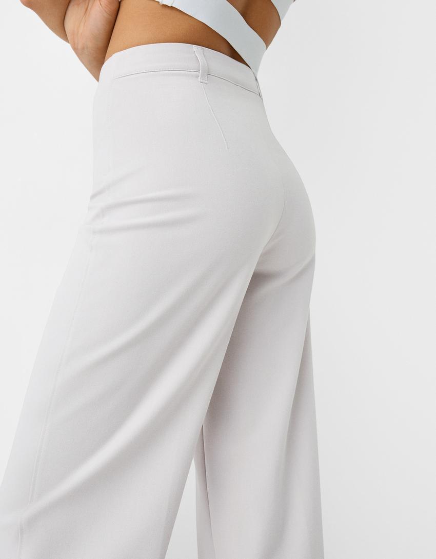 Pantalons de cama ampla tailoring-Pedra-3