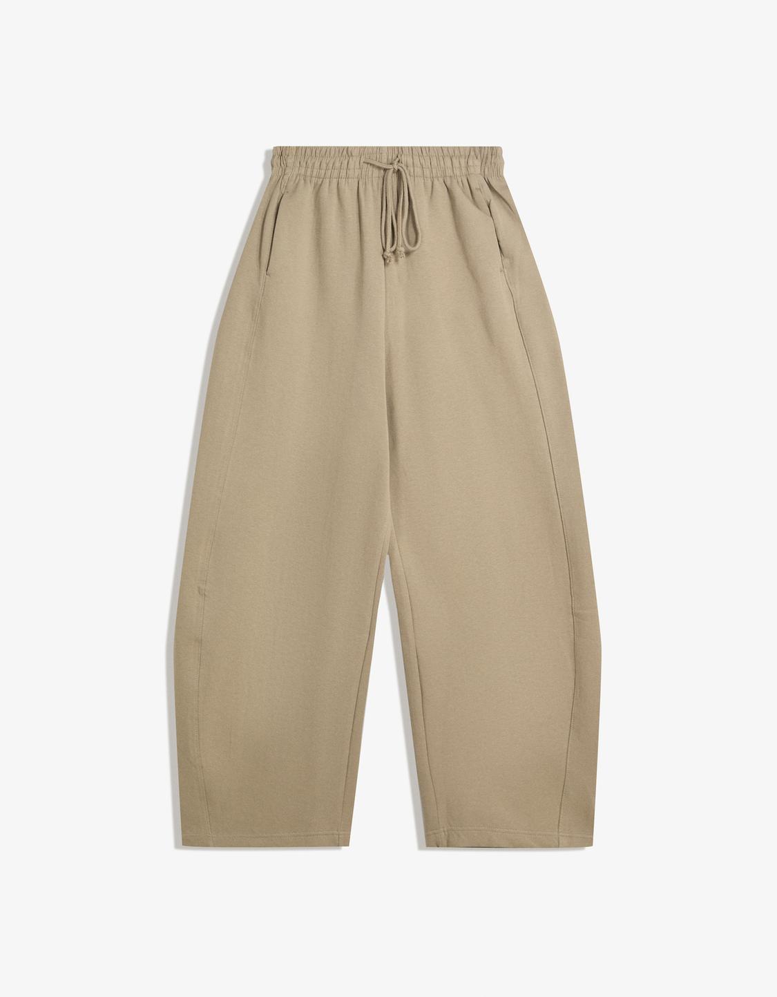 Plush barrel trousers