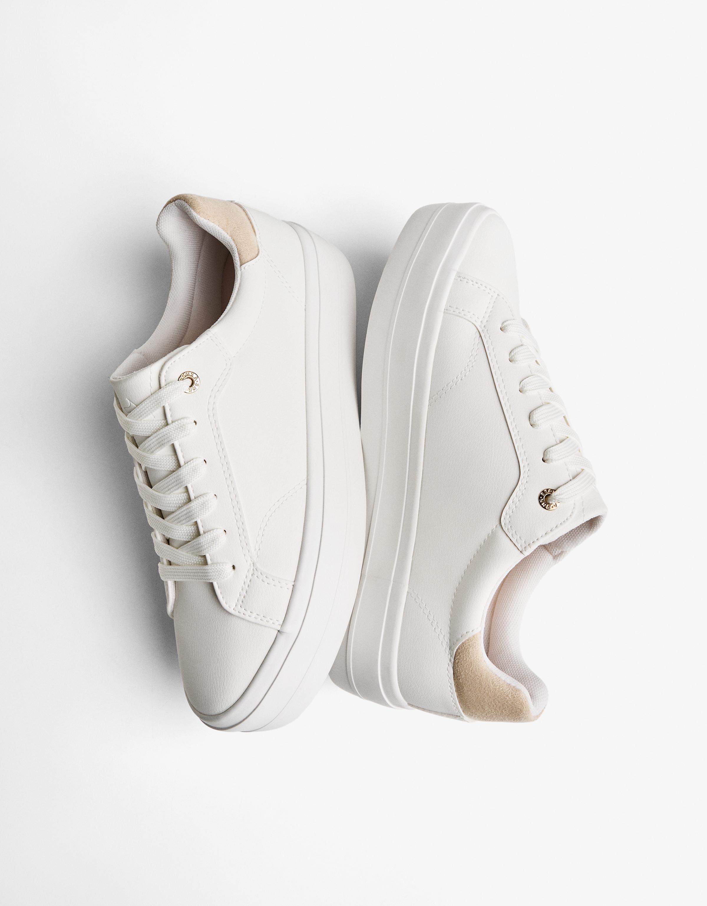 Zapatillas Contraste Mujer 40 Blanco