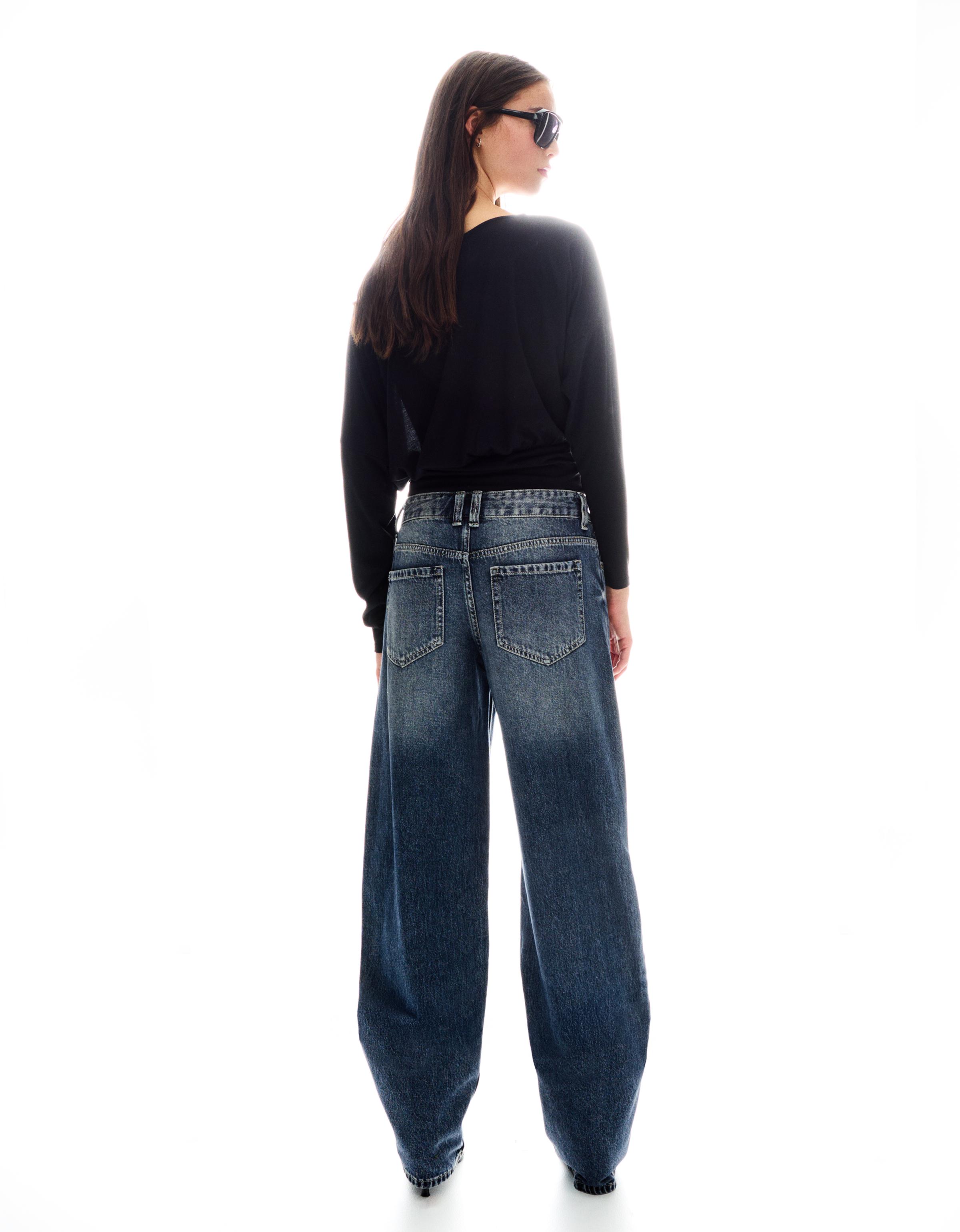 Düşük bel baggy barrel fit jean - Görsel 37