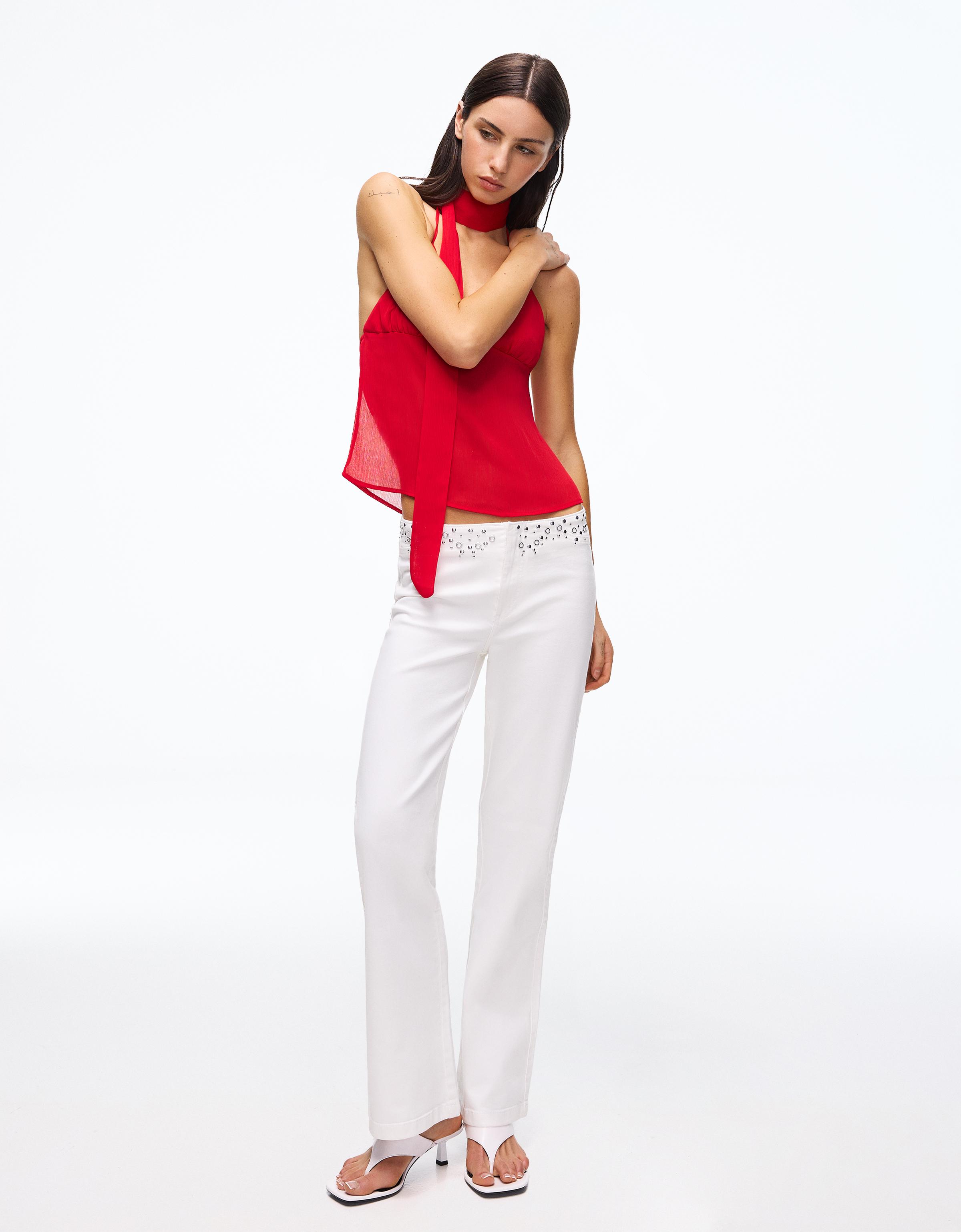 Studded waist trousers
