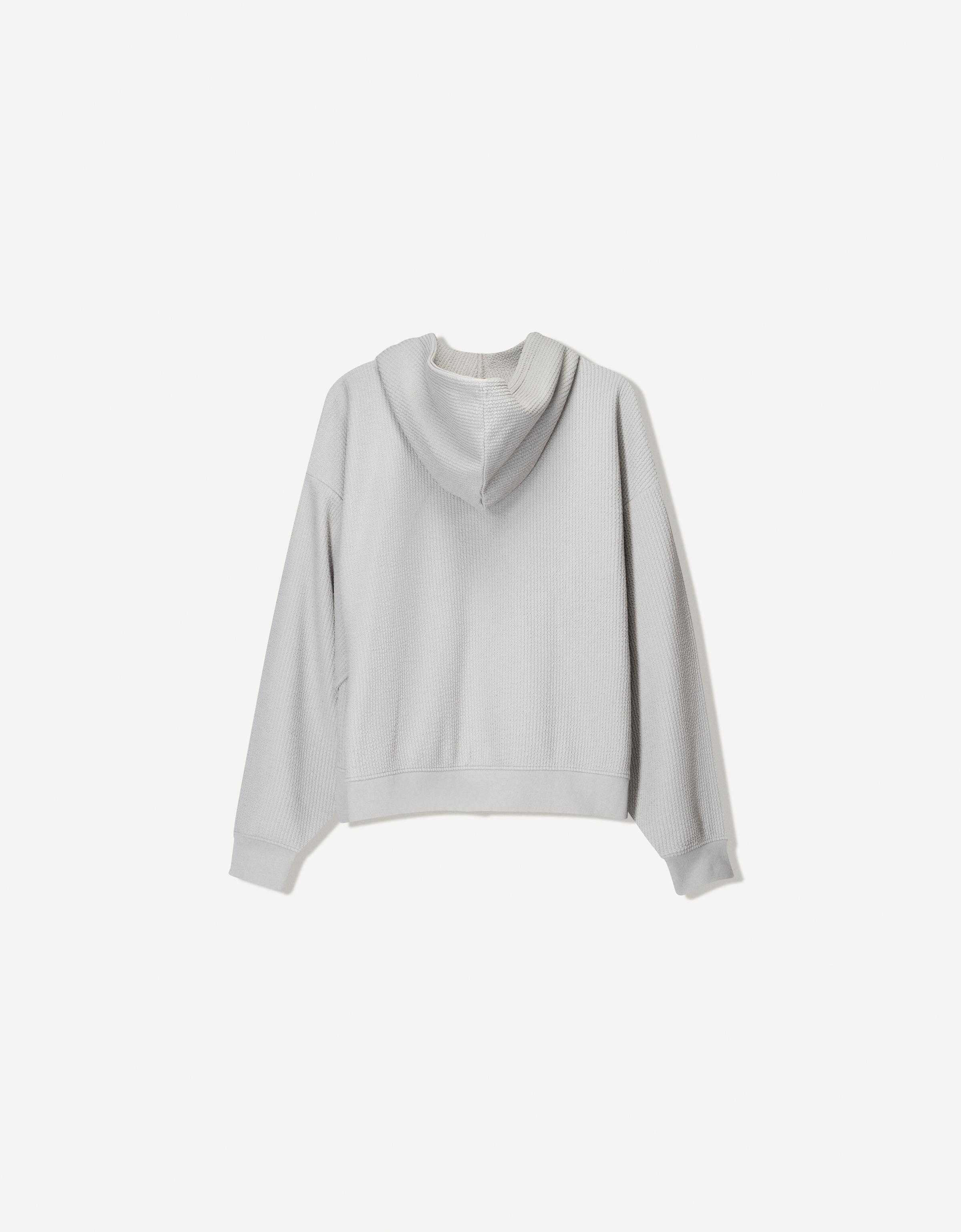 Cropped boxy-fit hooded sweatshirt with zipper - Sweatshirts