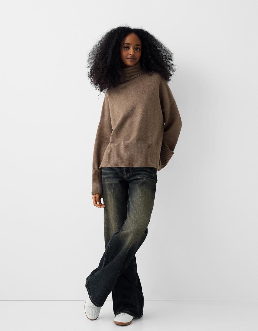 Pull en à col montant-Camel-3