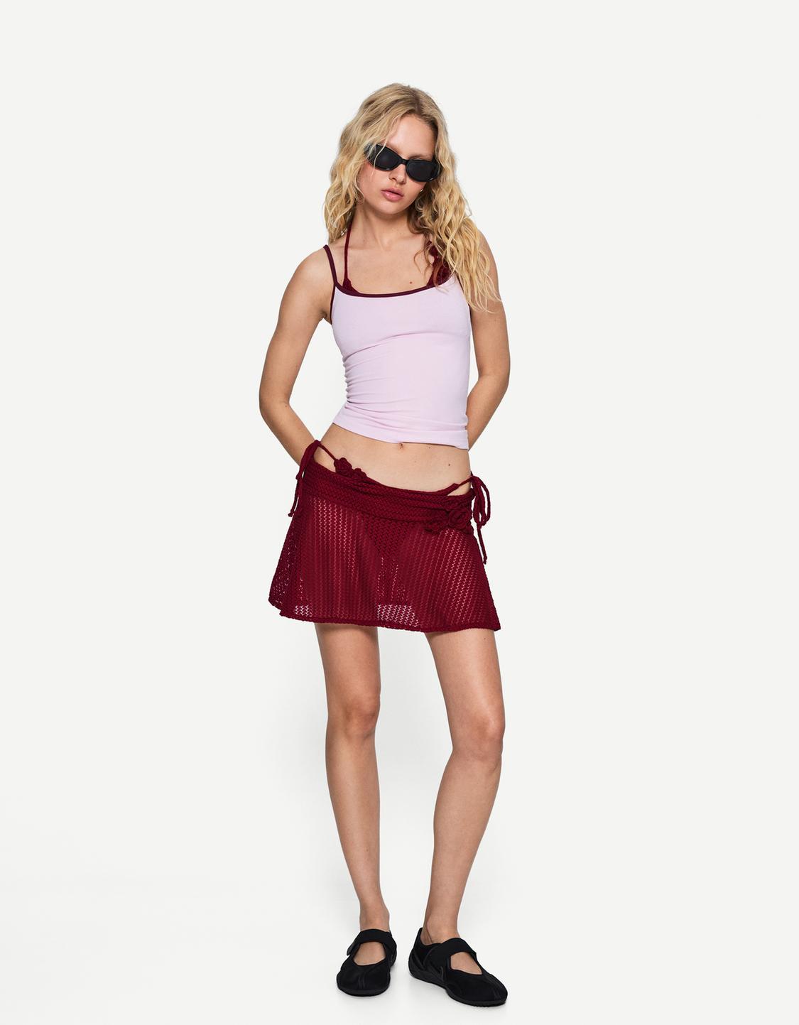 Crochet sarong skirt