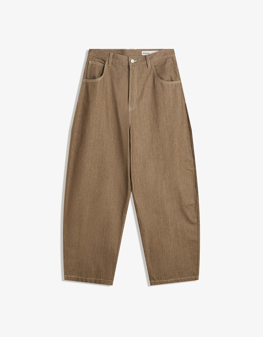 Super balloon jeans-Brown