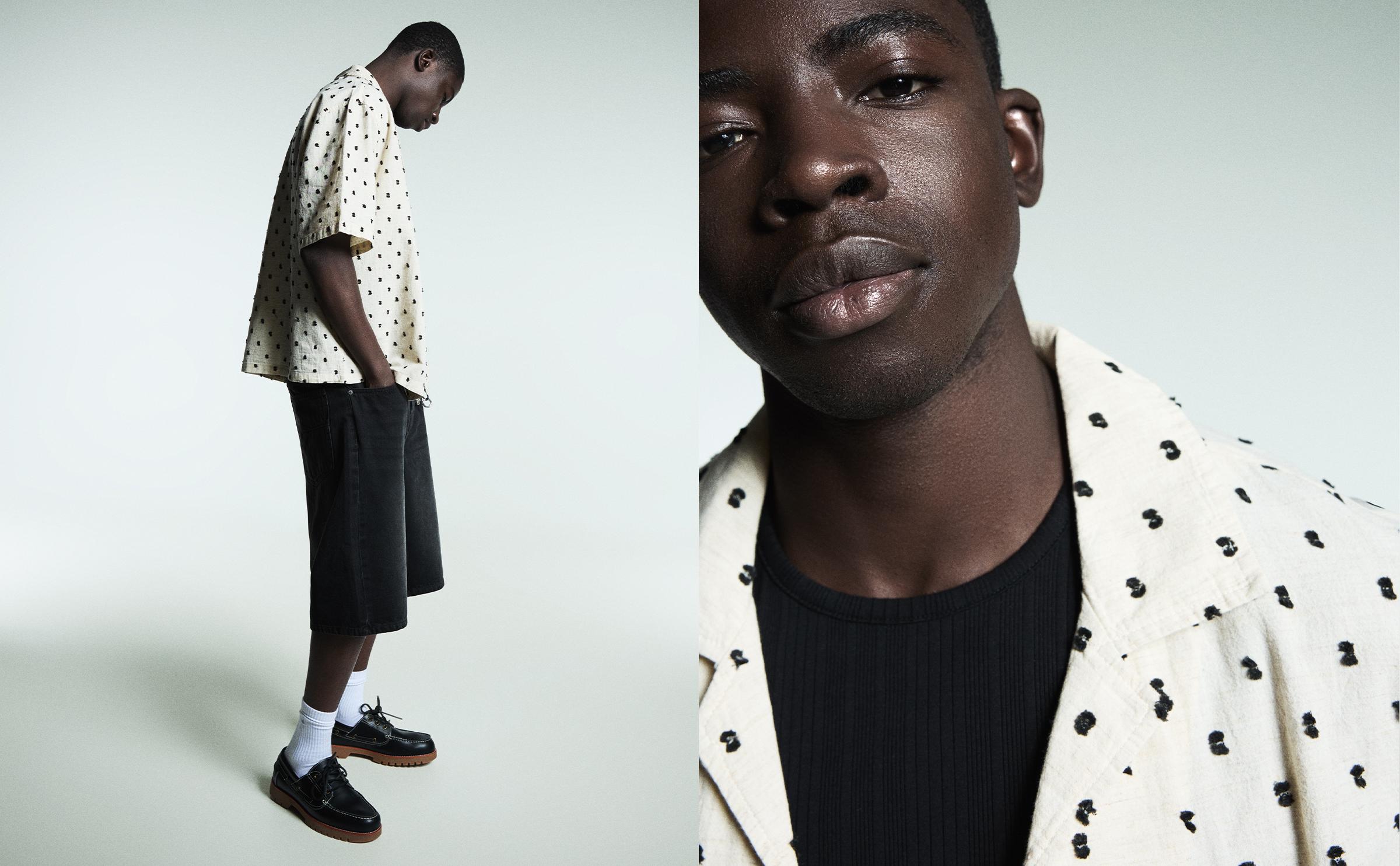 Embroidered short sleeve shirt