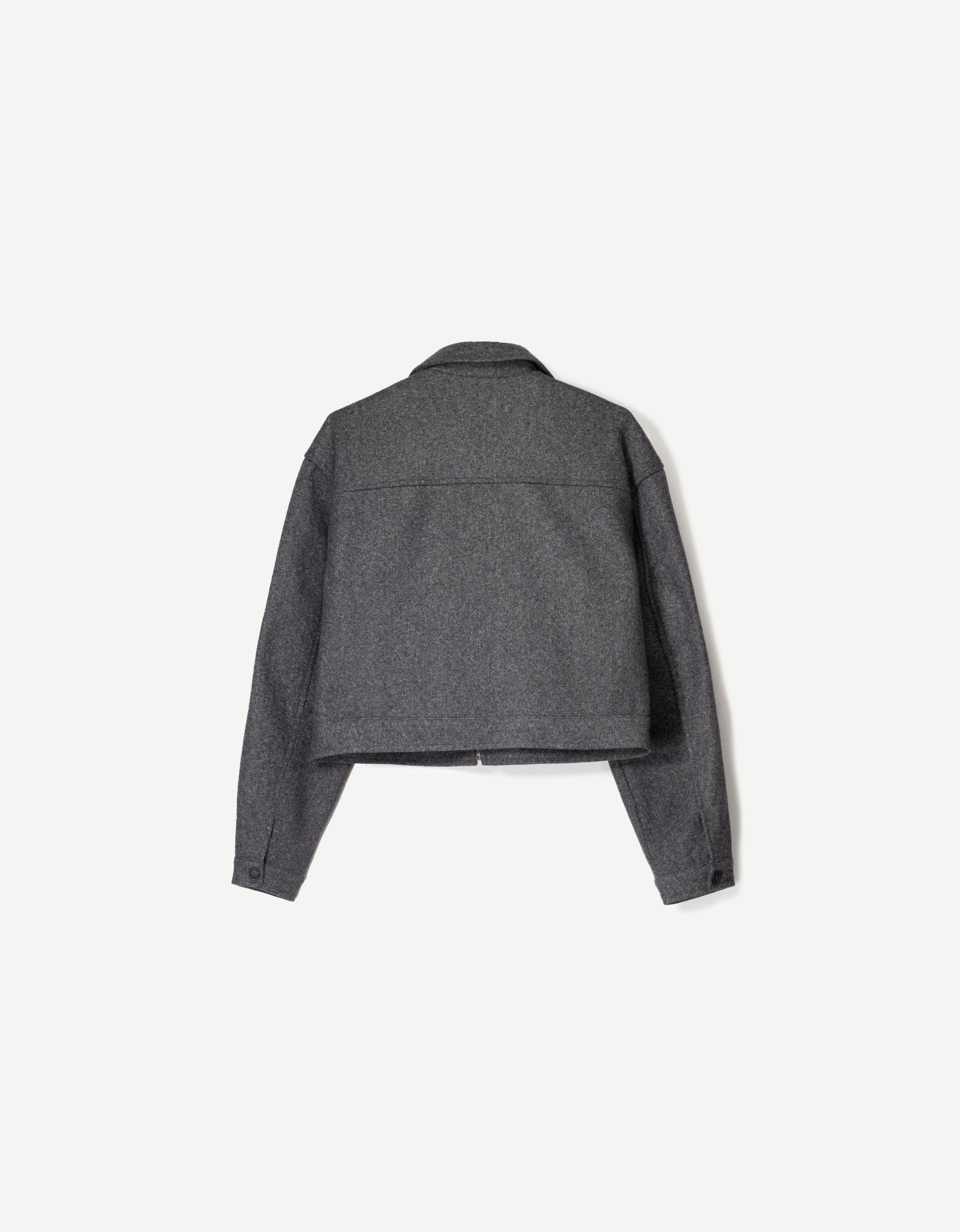 Bershka Yumuşak crop ceket görsel 6