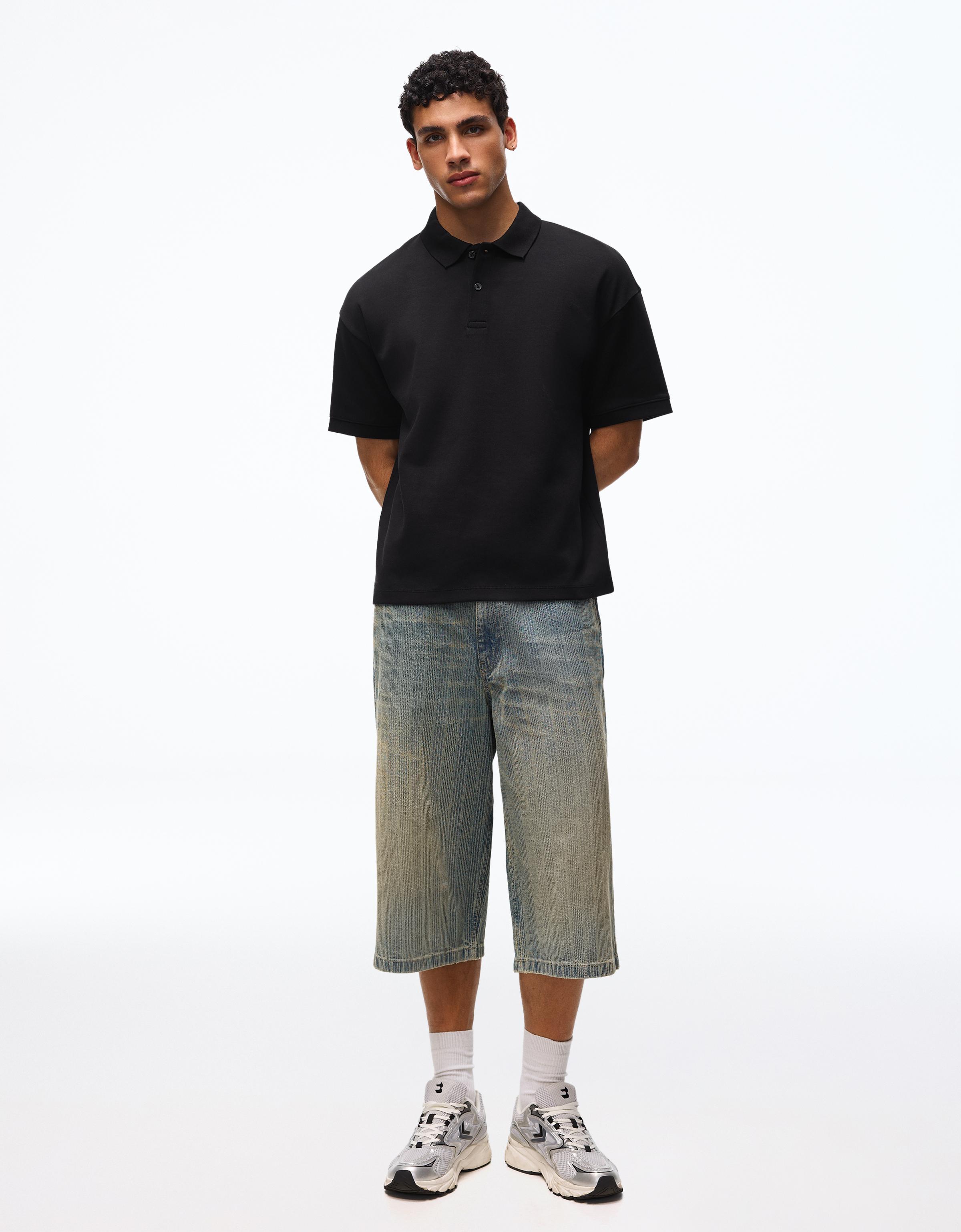 Short sleeve polo shirt — Black