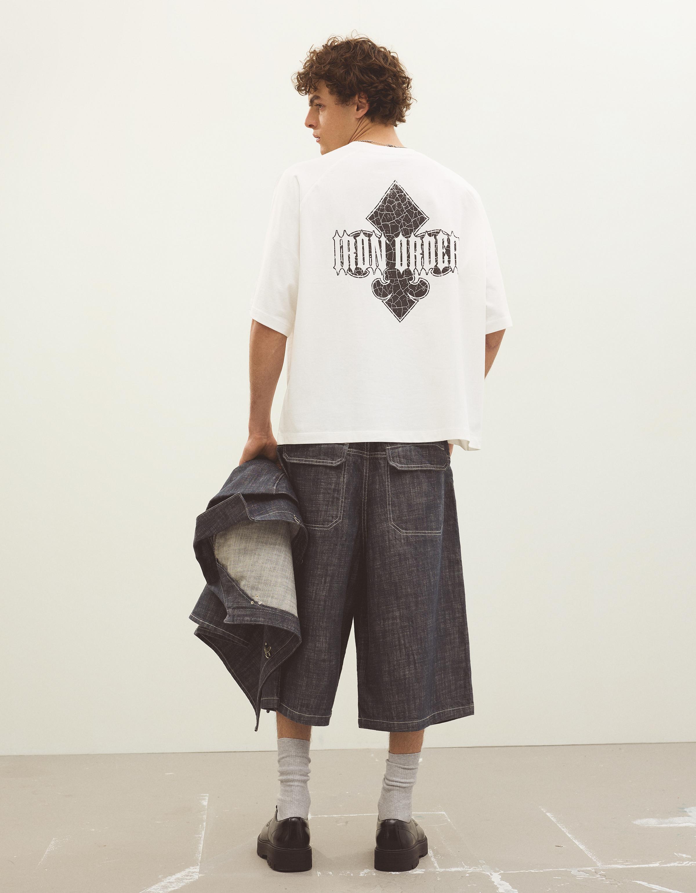 Boxy fit baskılı tişört - Görsel 12