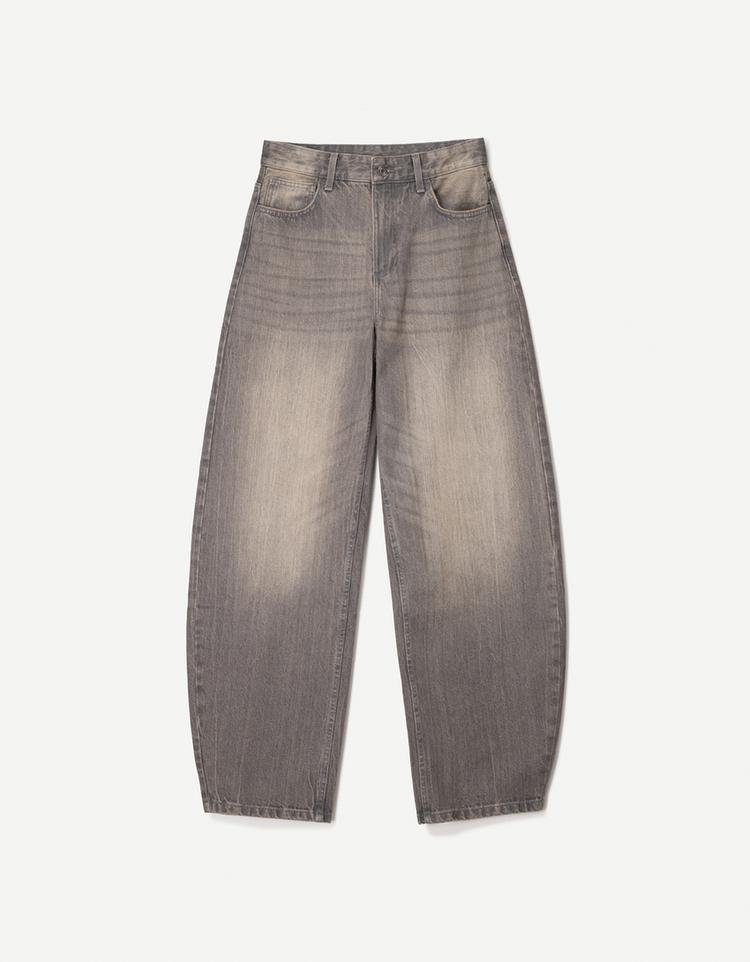 Geniş paça barrel jean