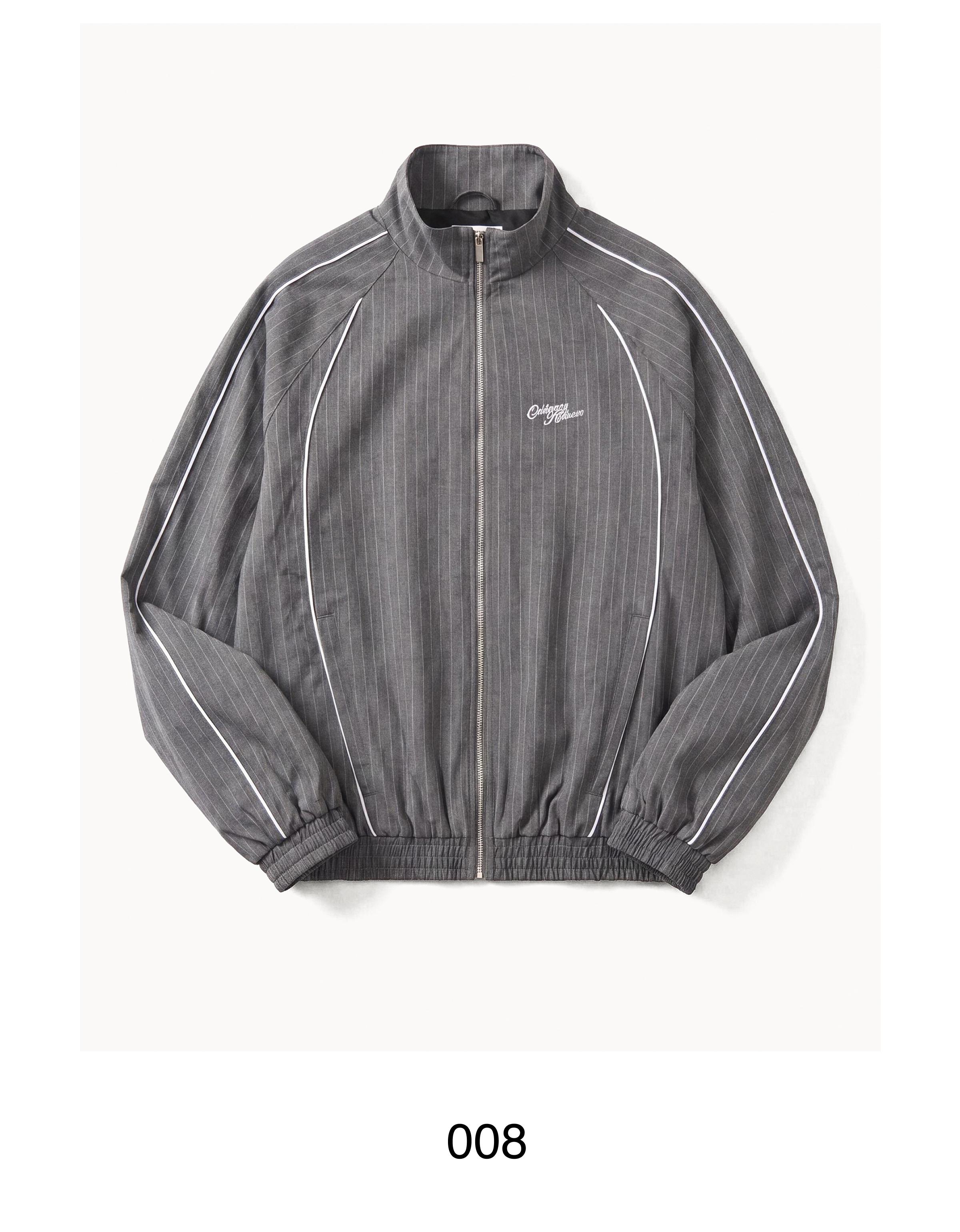 Oversize pinstripe jacket — Mixed gray