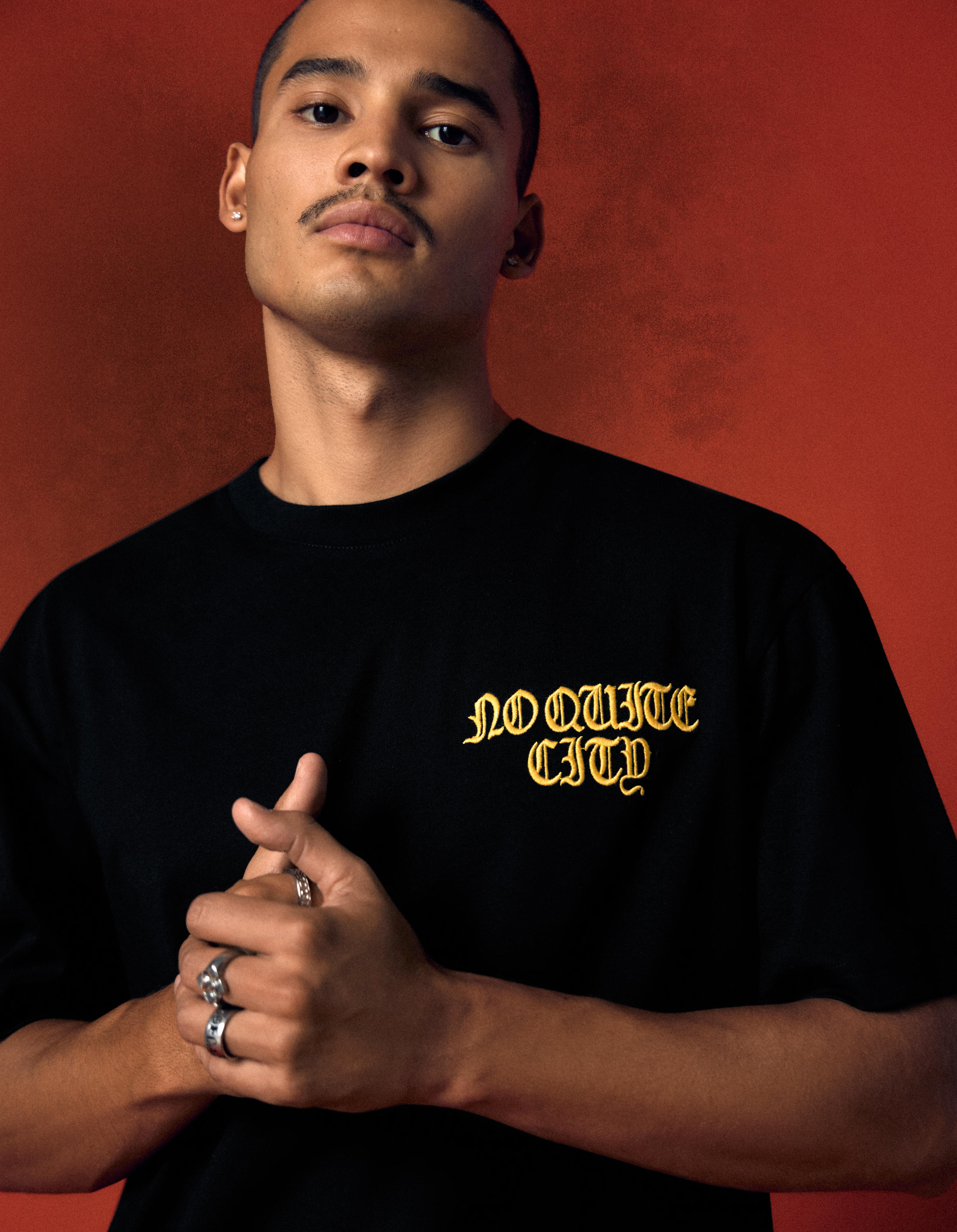 Short sleeve print T-shirt — Black