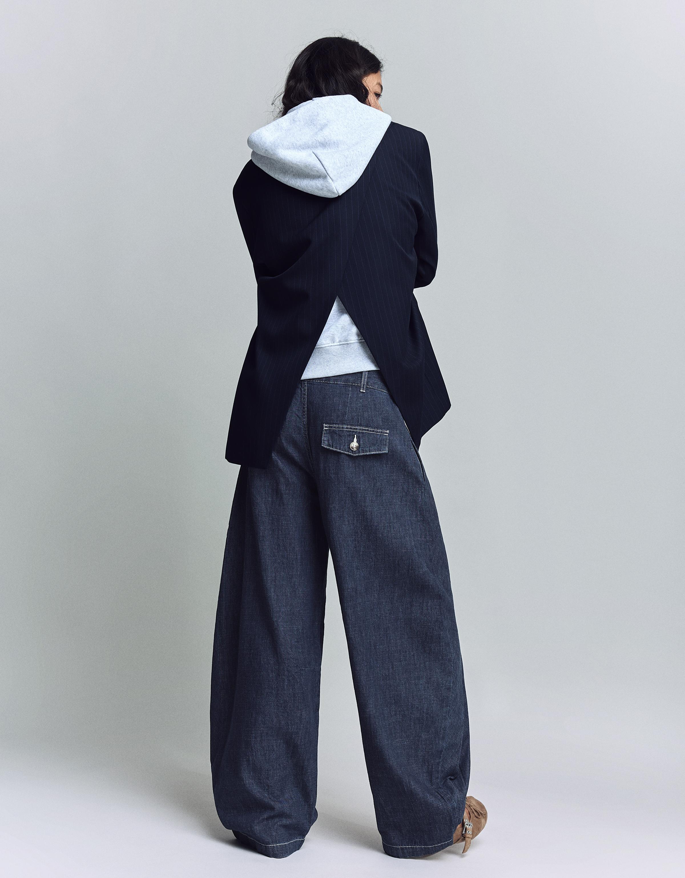 Düşük bel pilili balon jean - Görsel 23