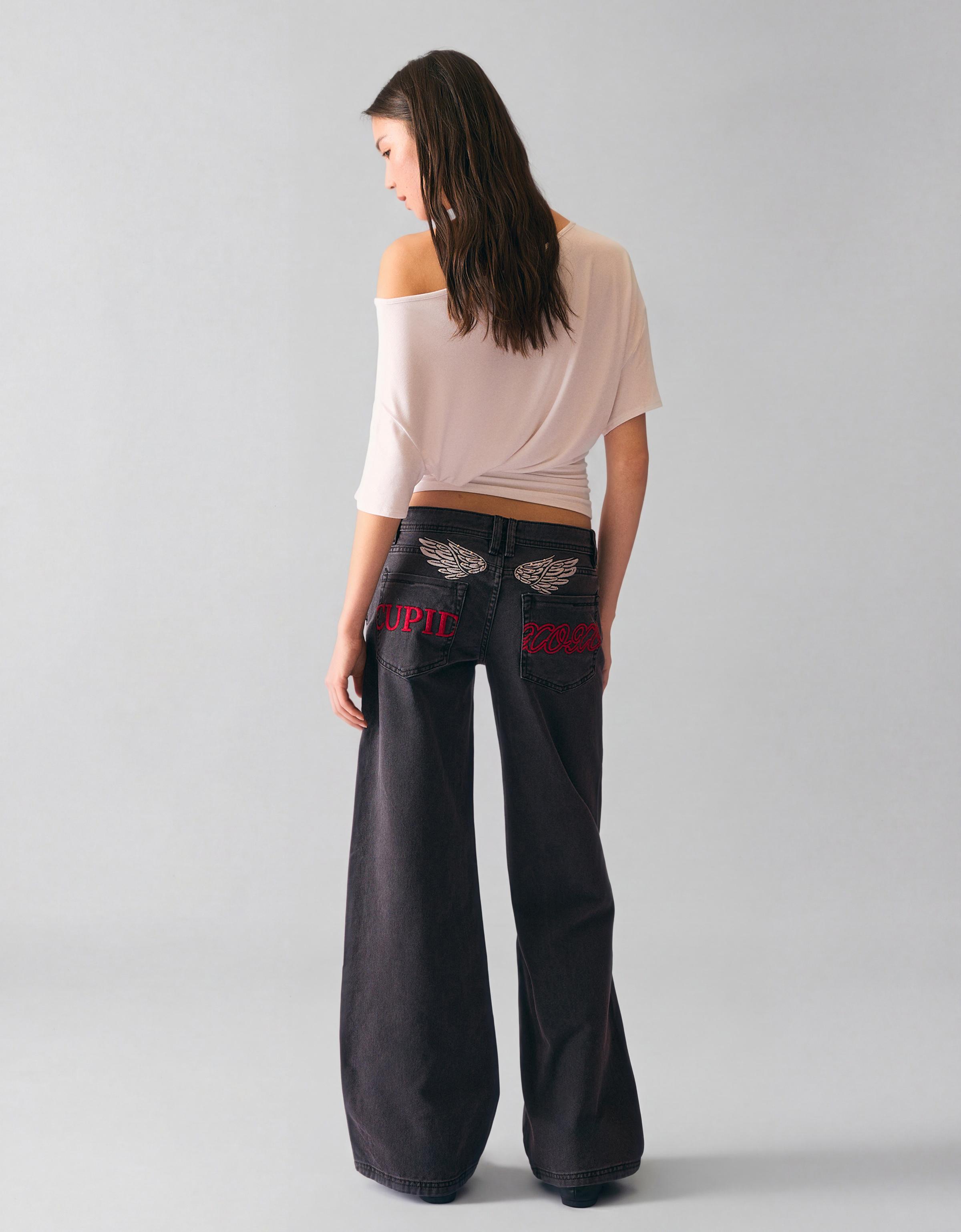 İşlemeli fitilli kumaş pantolon - Görsel 25