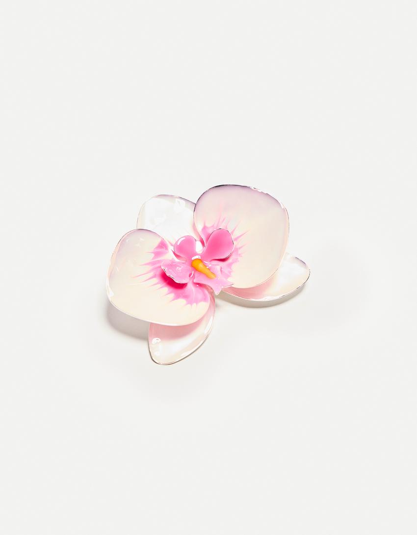 Pince à cheveux fleur-Rose-3