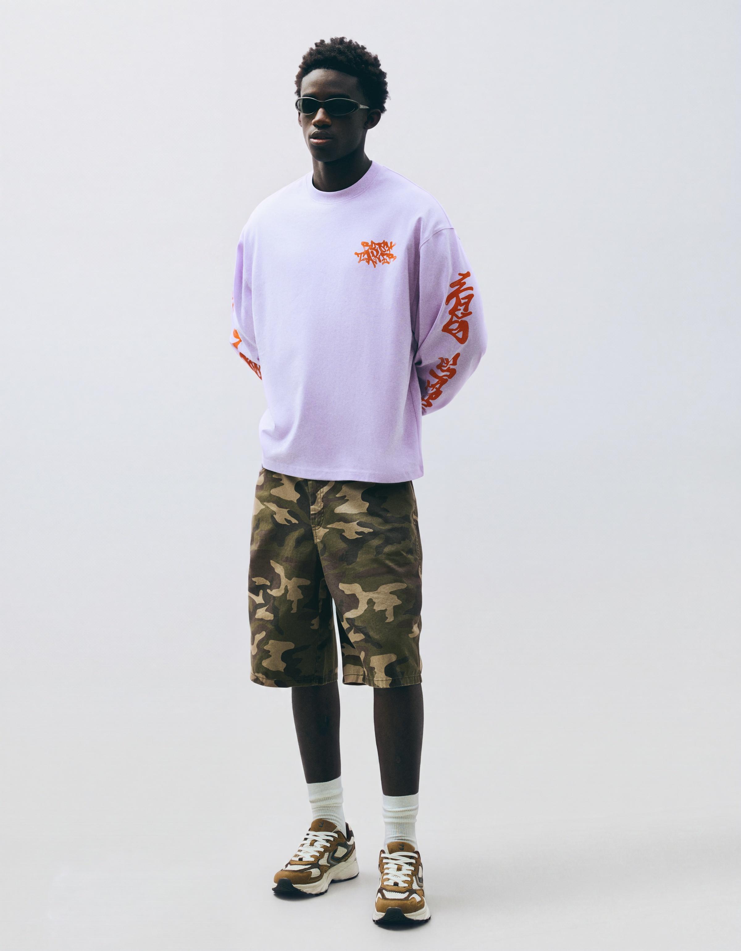 Long-sleeve print T-shirt — Violet