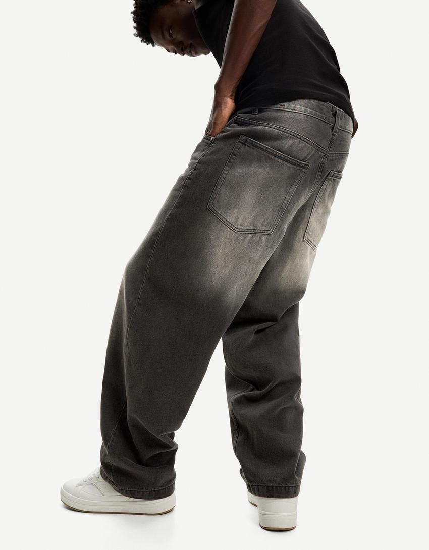 Super Baggy Jeans-Schwarz-1