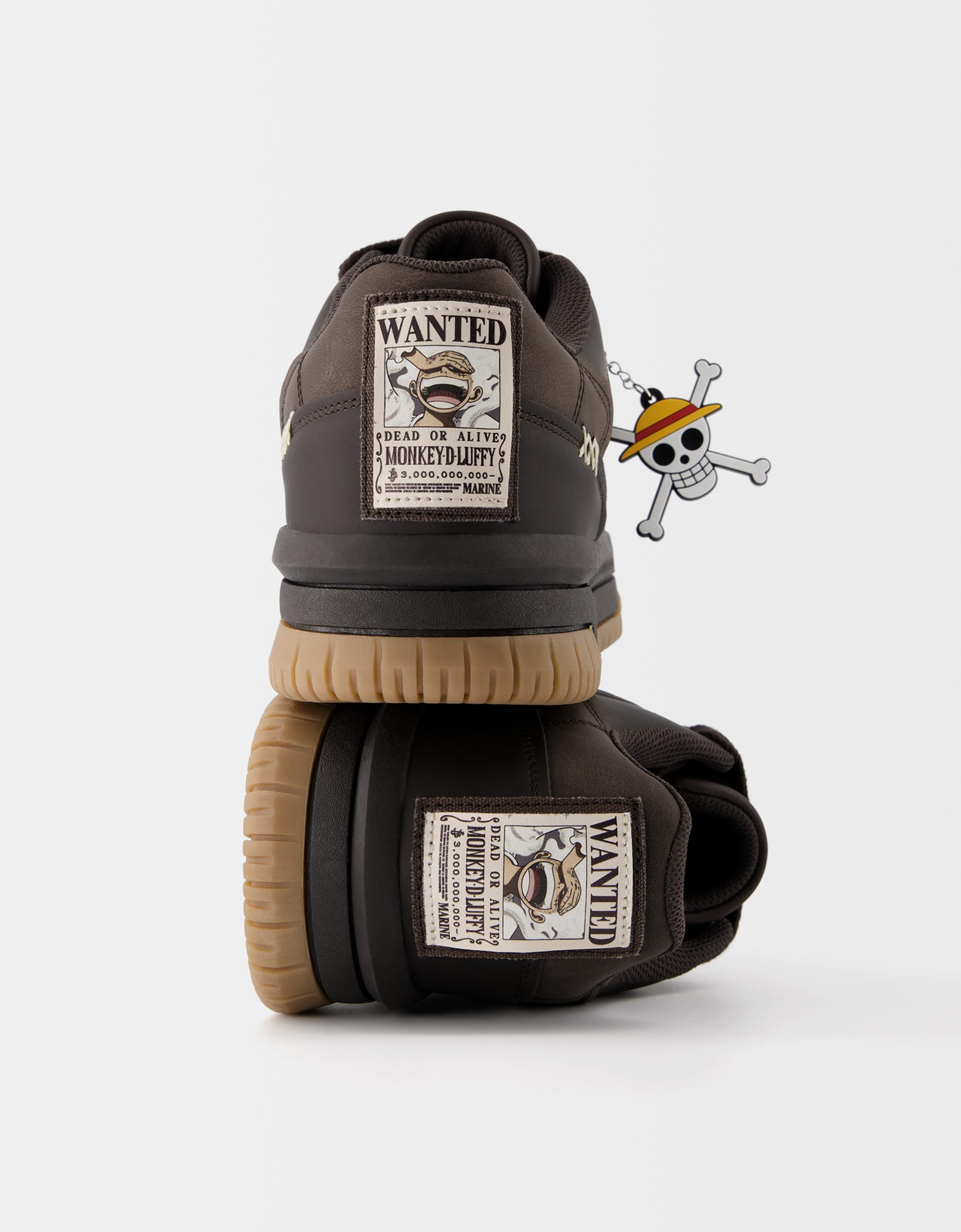 Bershka☆One pieceコラボ キーリング付き スケータースニーカー Bershka Skater Sneakers With Keyring in Black for Men | Lyst