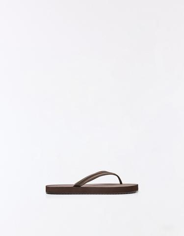 BASIC THONG SANDALS — Brown 1