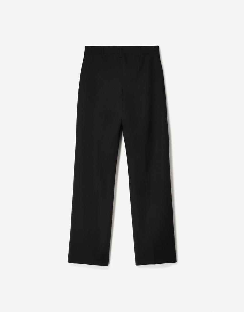 Low-rise boot-cut pants