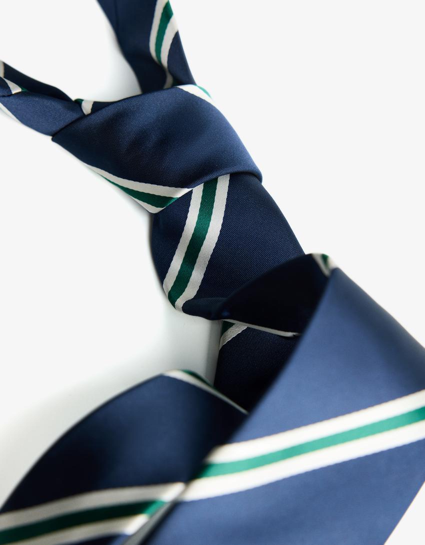 Corbata rayas-Marino