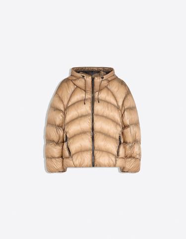 Quilted translucent-effect jacket — Camel 5