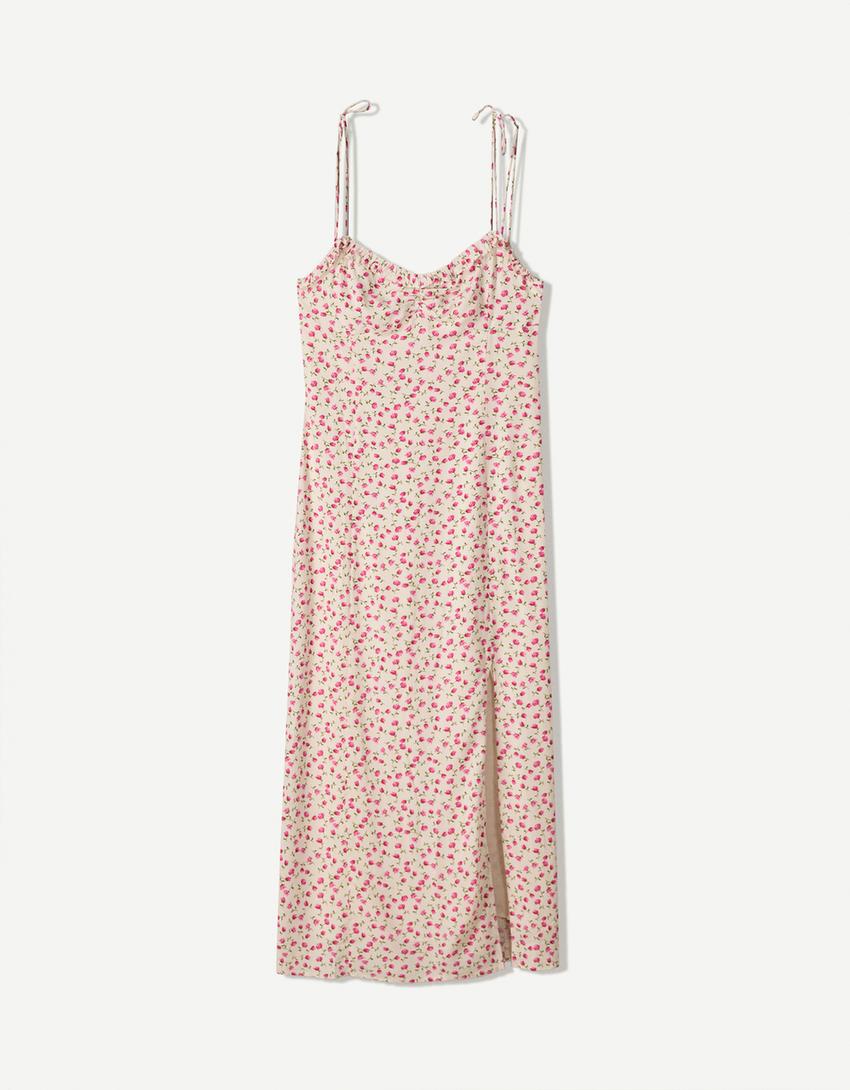 Printed midi dress-Multicolored