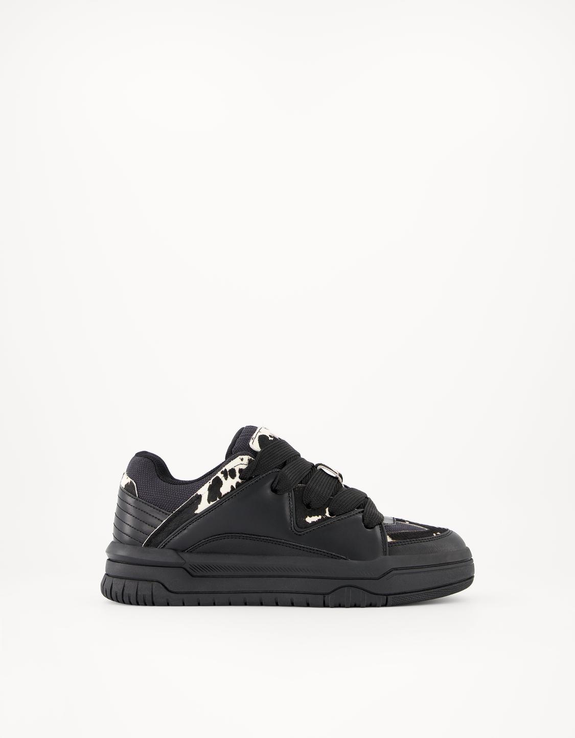 Animal print skater trainers