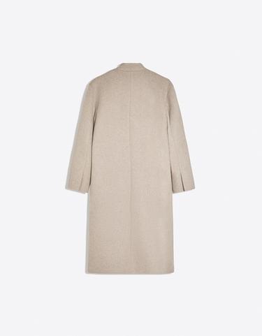 Wool-blend double-breasted coat — Sand 6