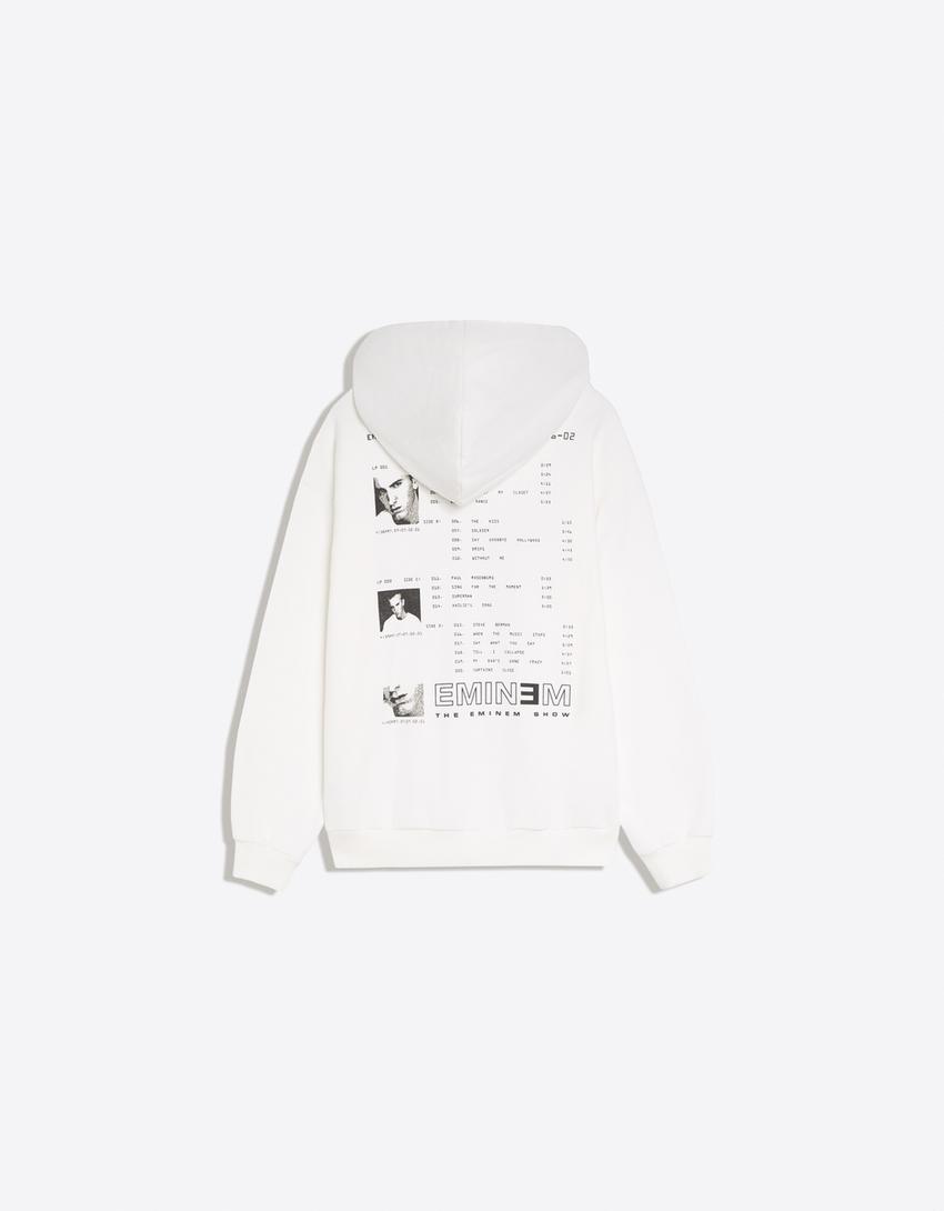 Bluza z kapturem EMINEM-Biały złamany