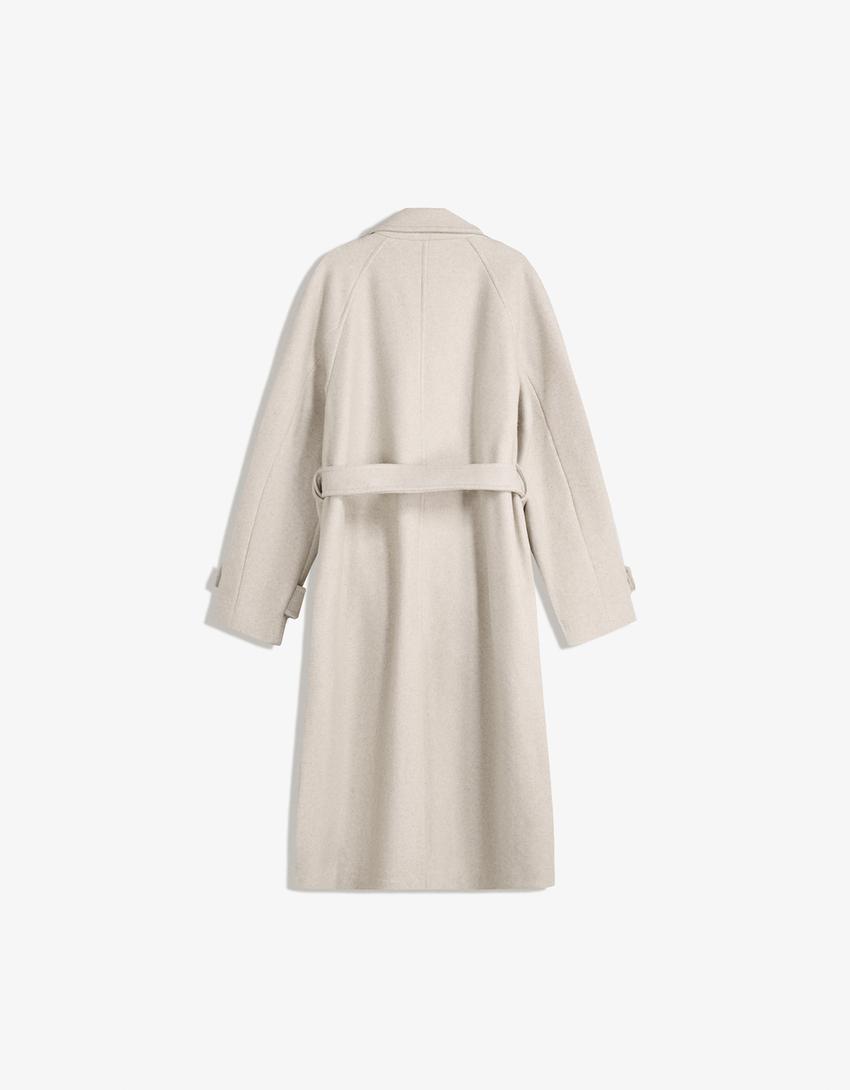 Trench doux ceinturé-Sable