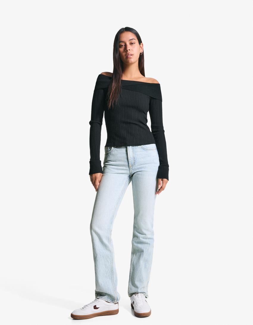 Straight fit jeans-Light blue