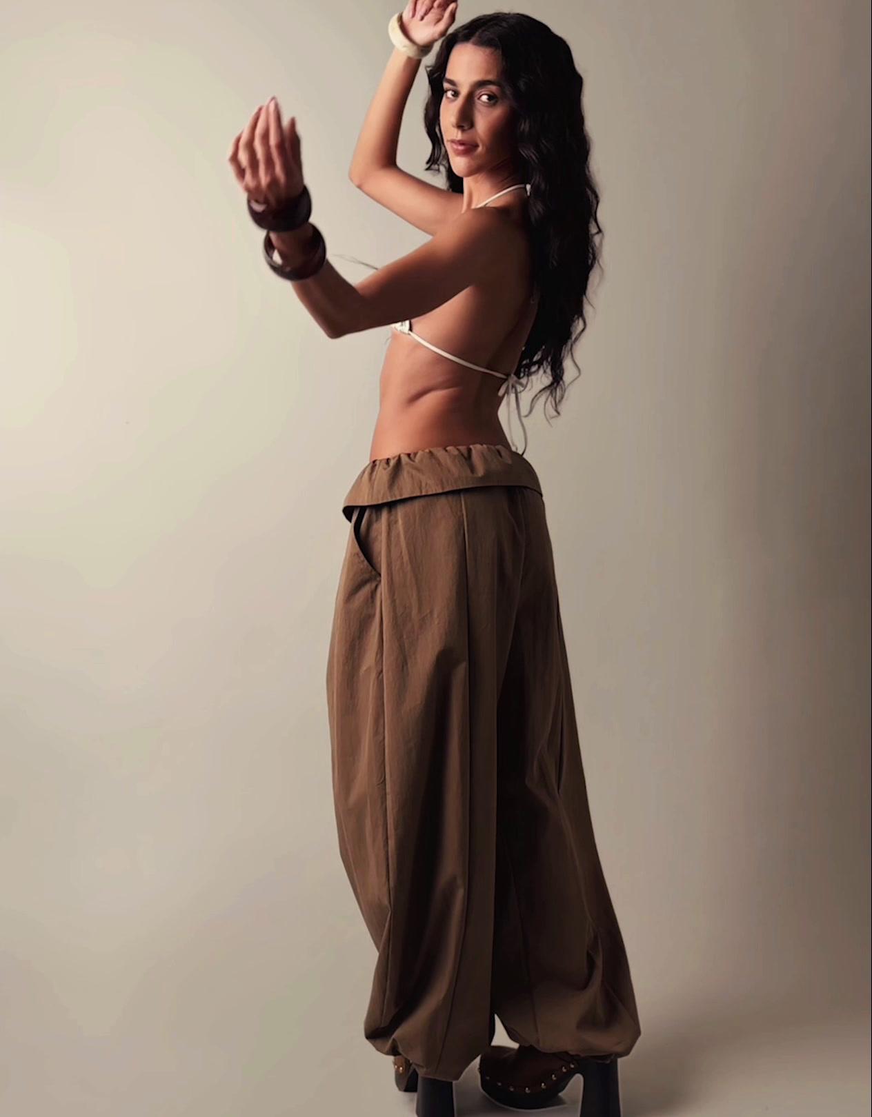 Kıvrık belli pantolon - Görsel 25