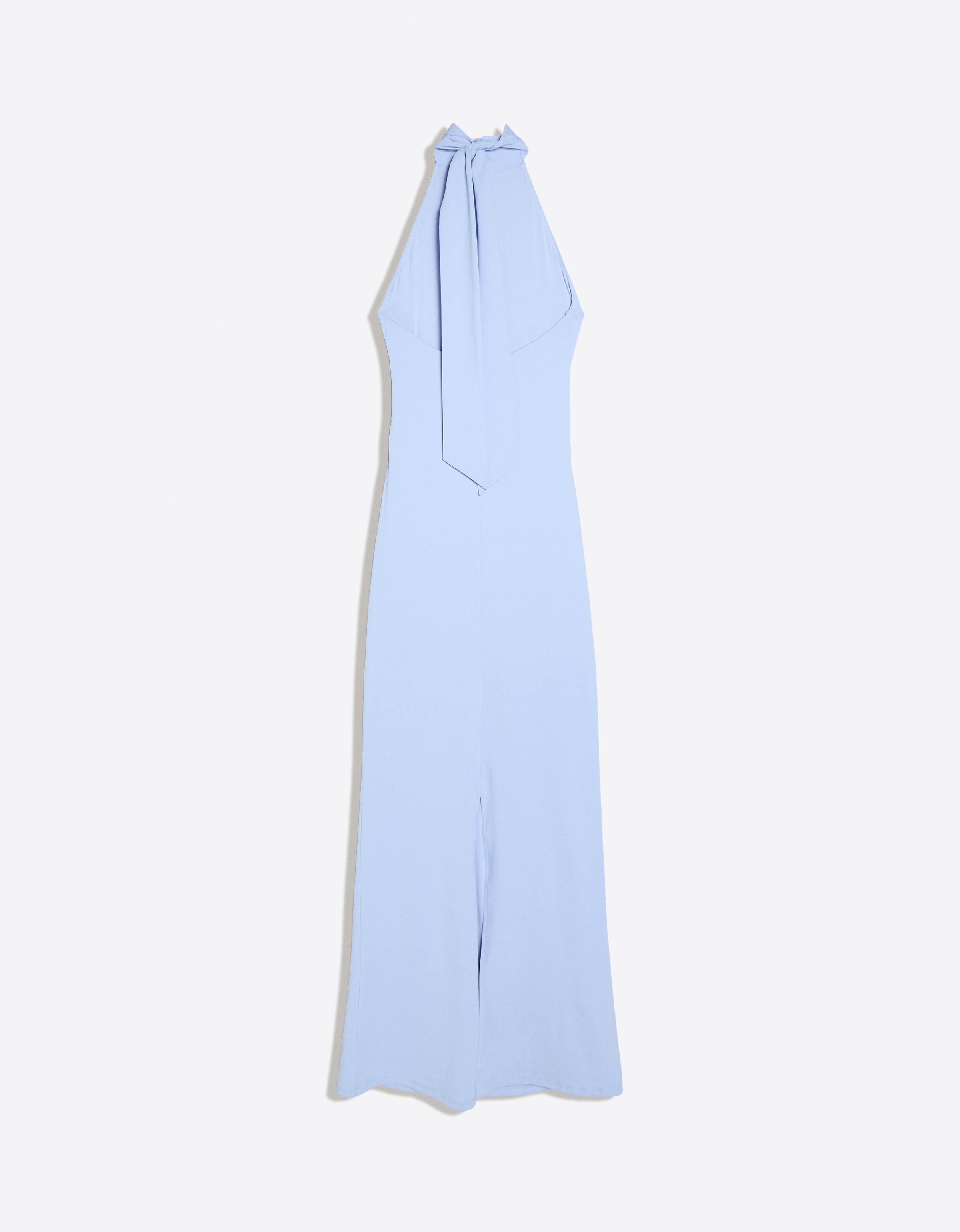 Halter midi dress — Light blue