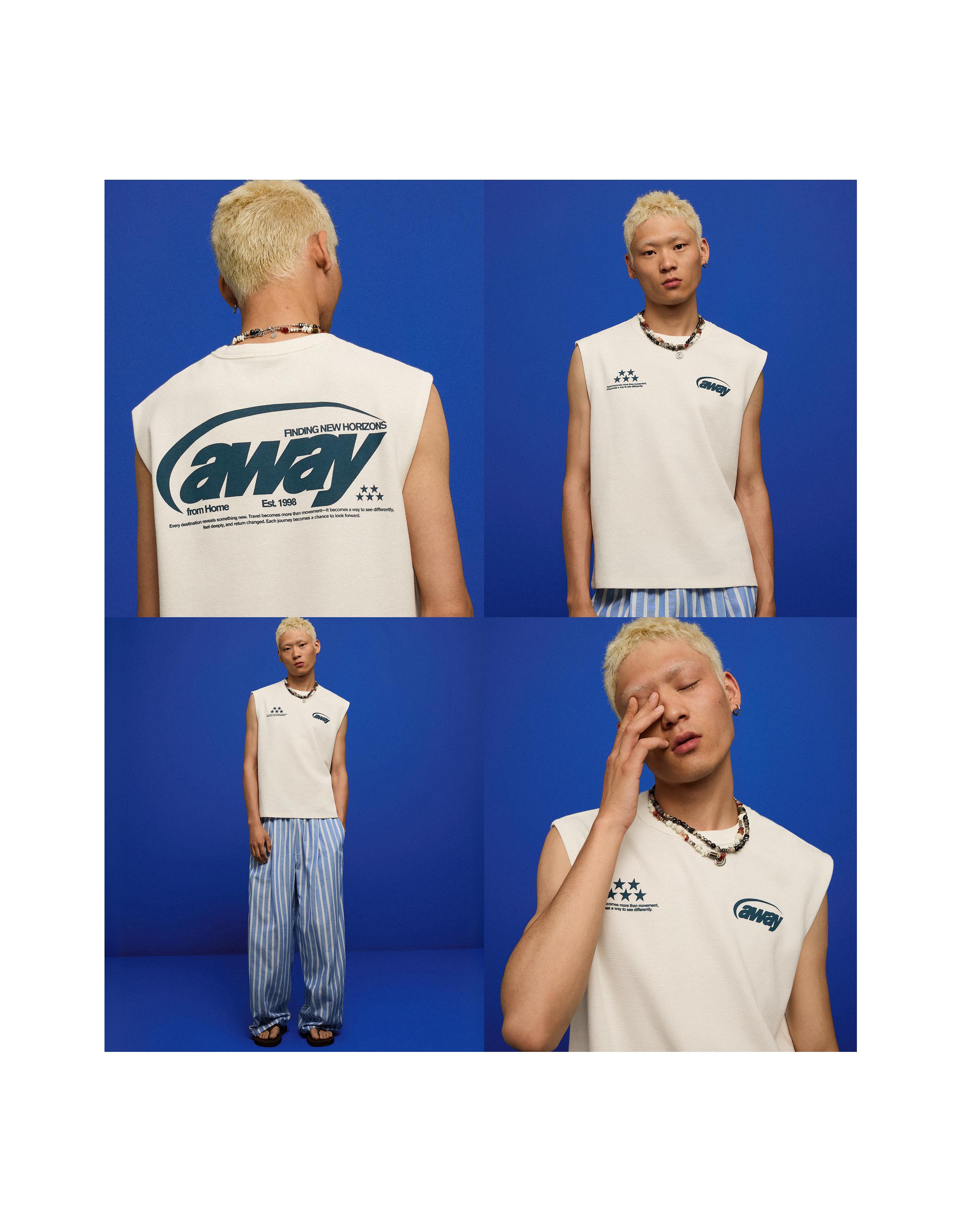 Worker T-shirt with textured print — Off white