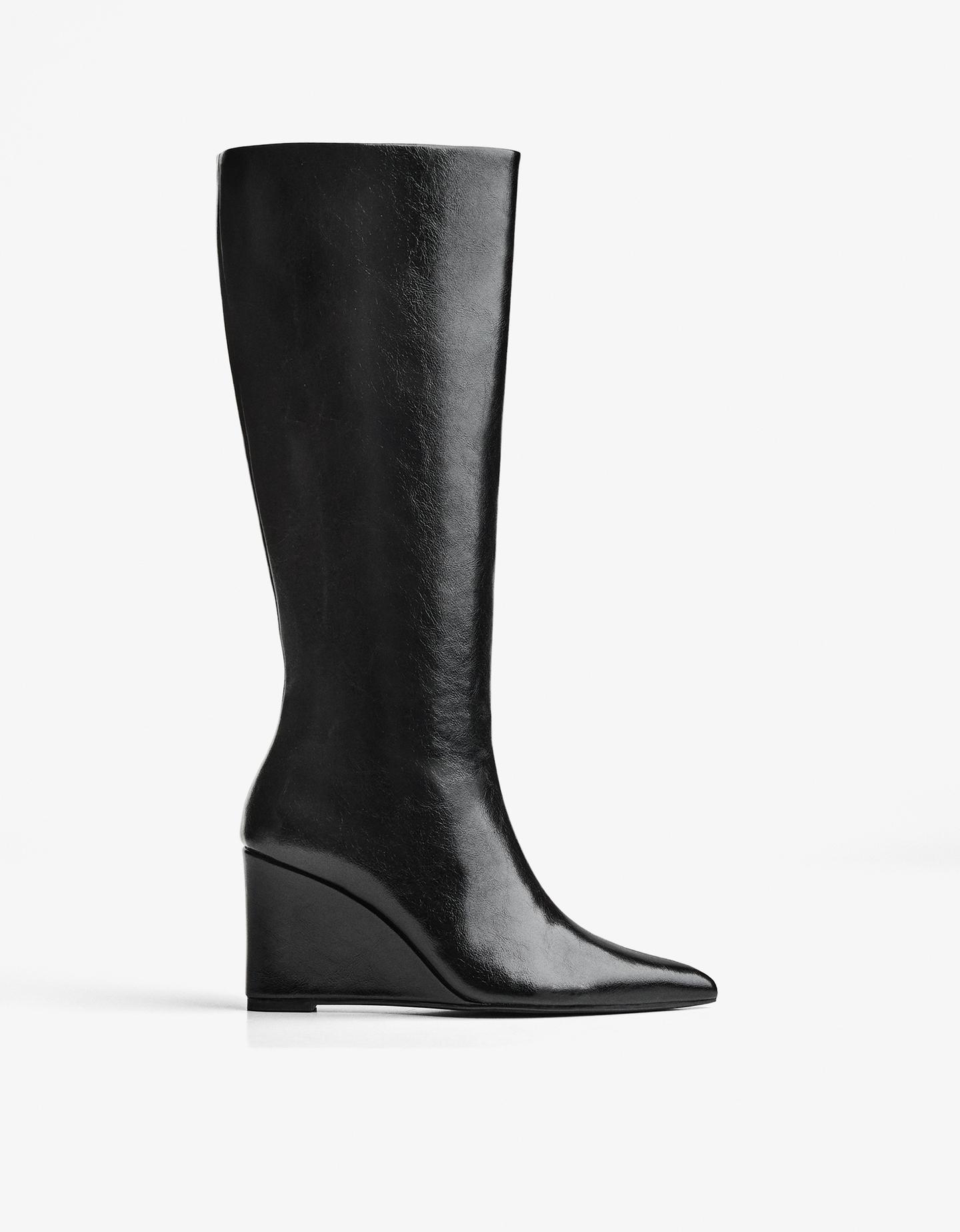 Bershka Bota Cuña Mujer 40 Negro
