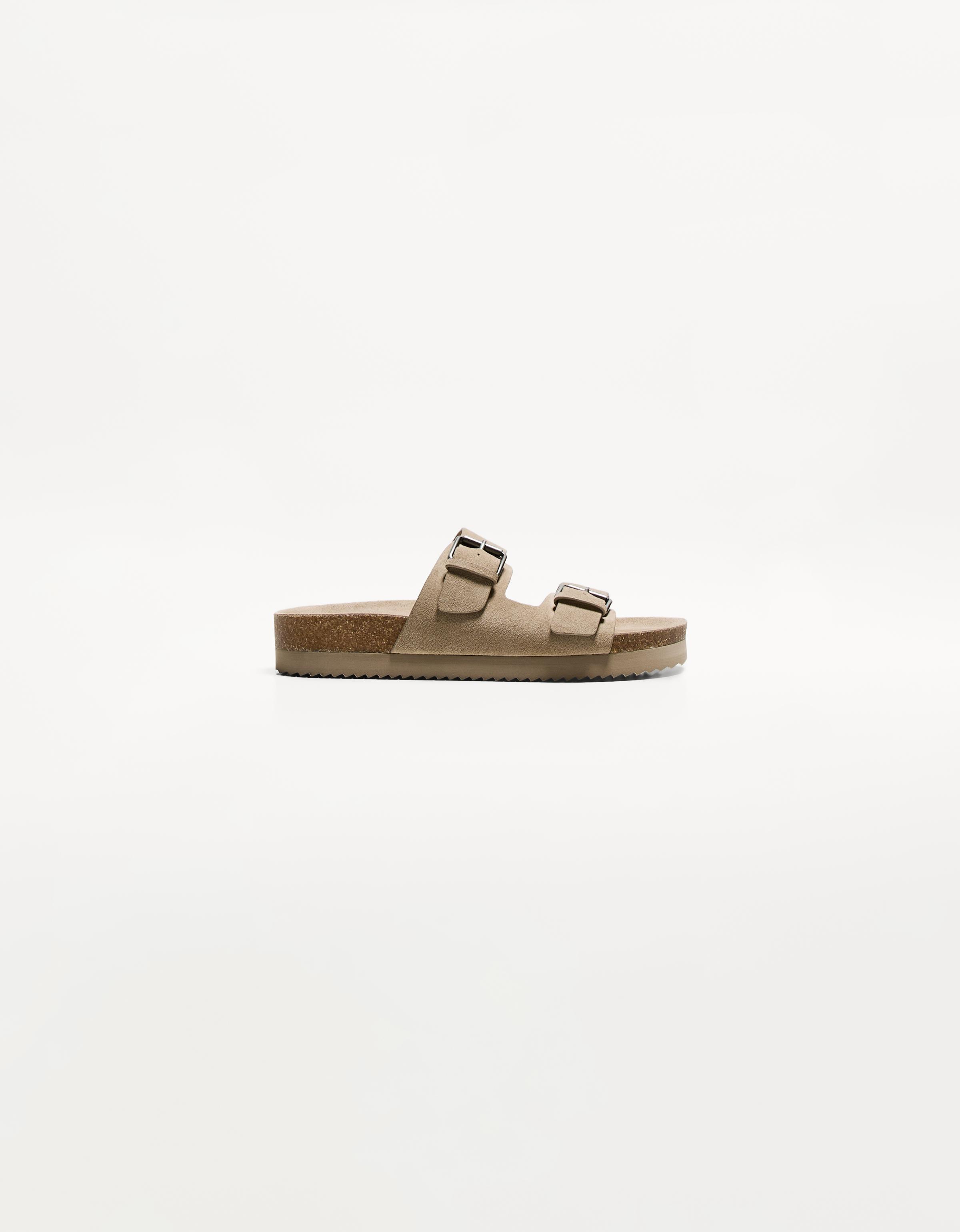 Buckle sandals — TAUPE
