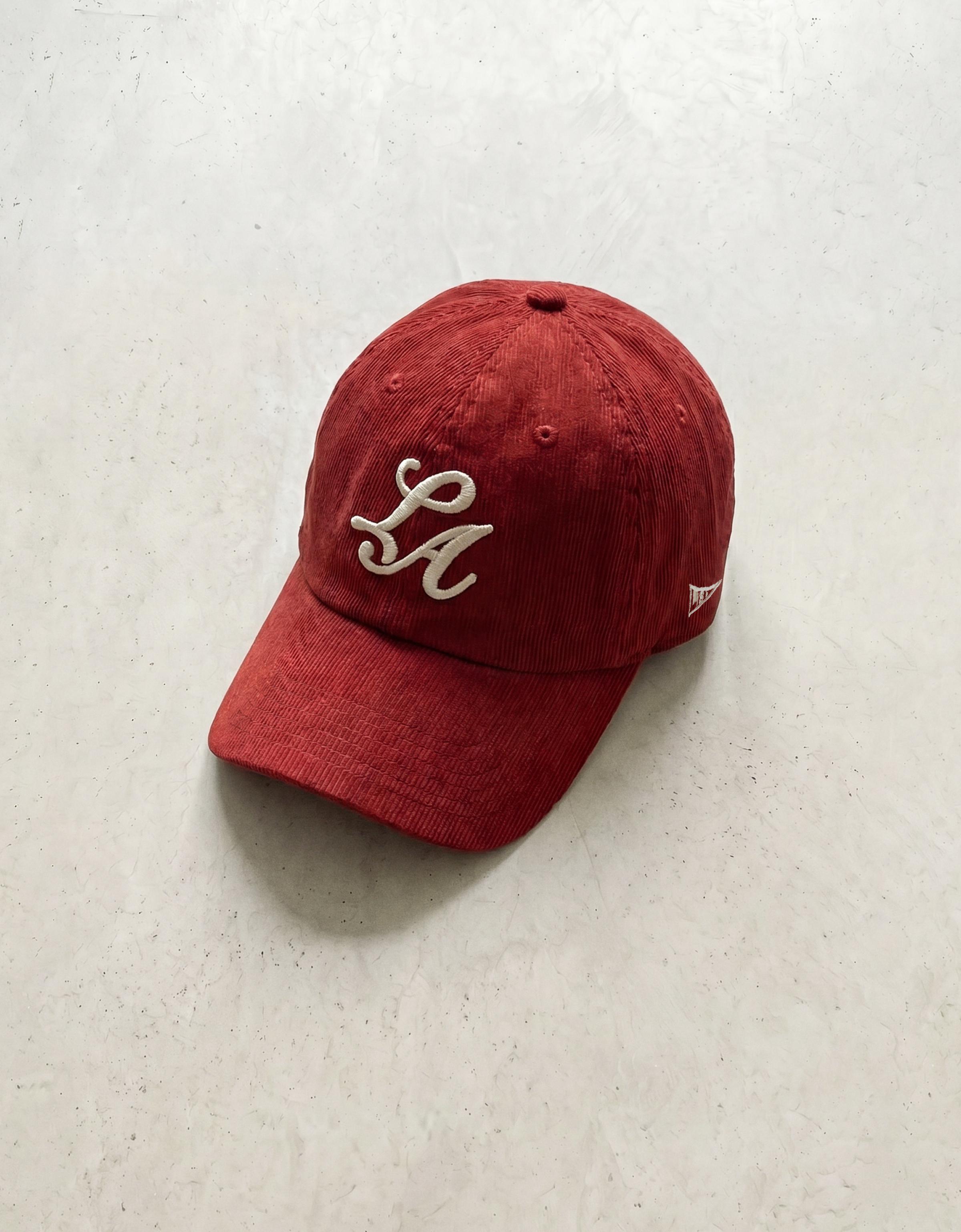 Embroidered cap — Maroon